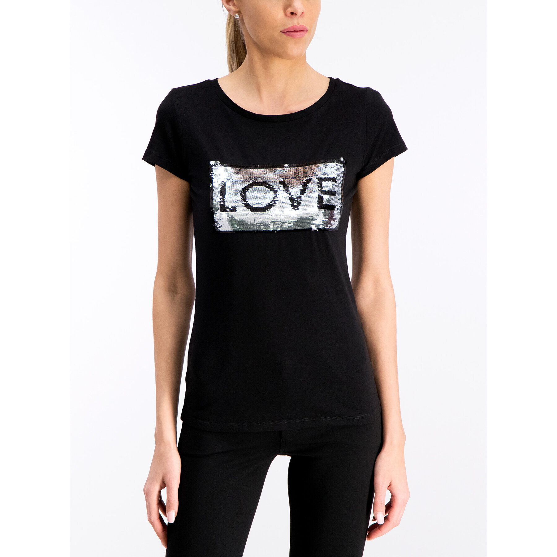 Liu Jo Sport Тишърт T19106 J5003 Черен Regular Fit - Pepit.bg