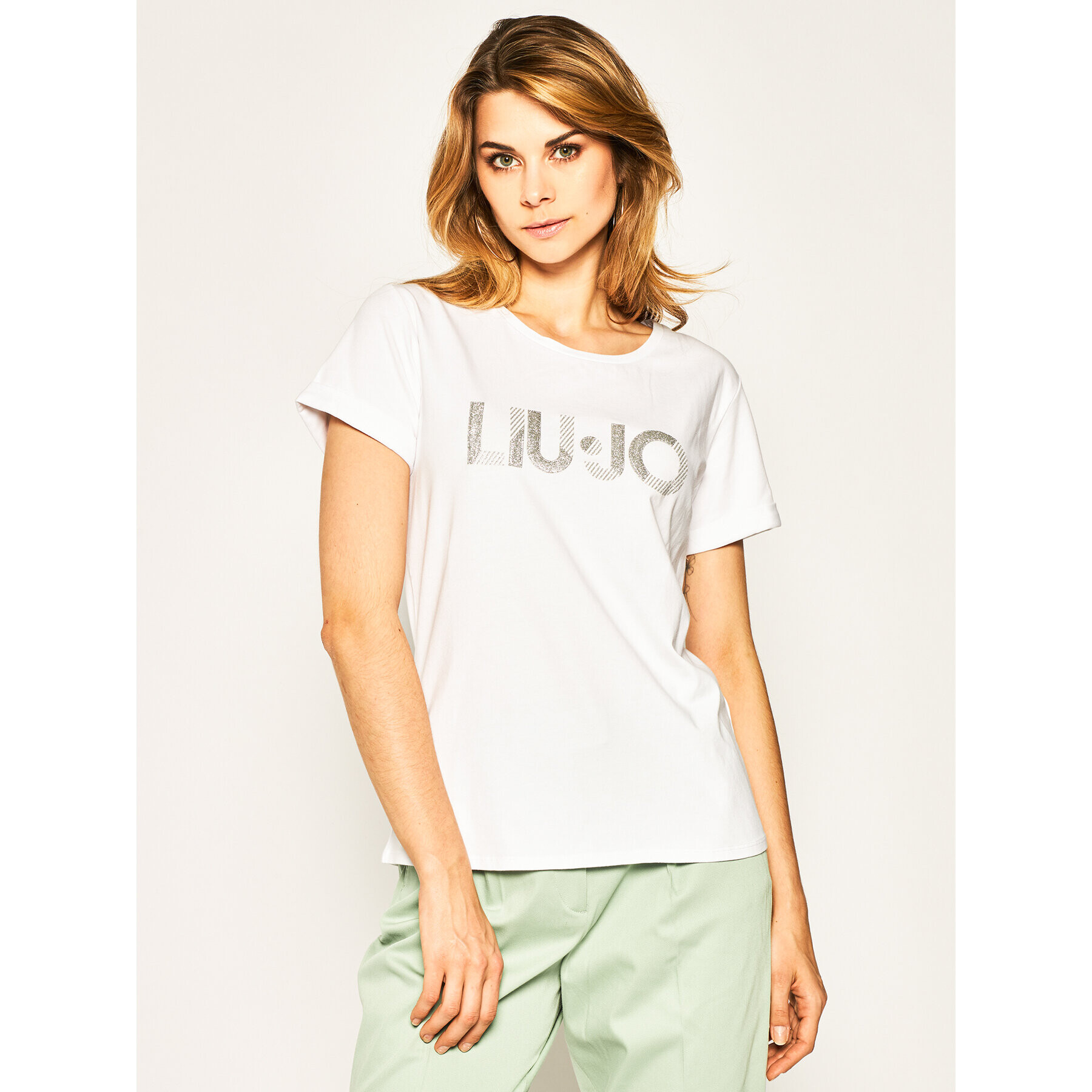 Liu Jo Sport Тишърт TA0108 J5003 Бял Regular Fit - Pepit.bg