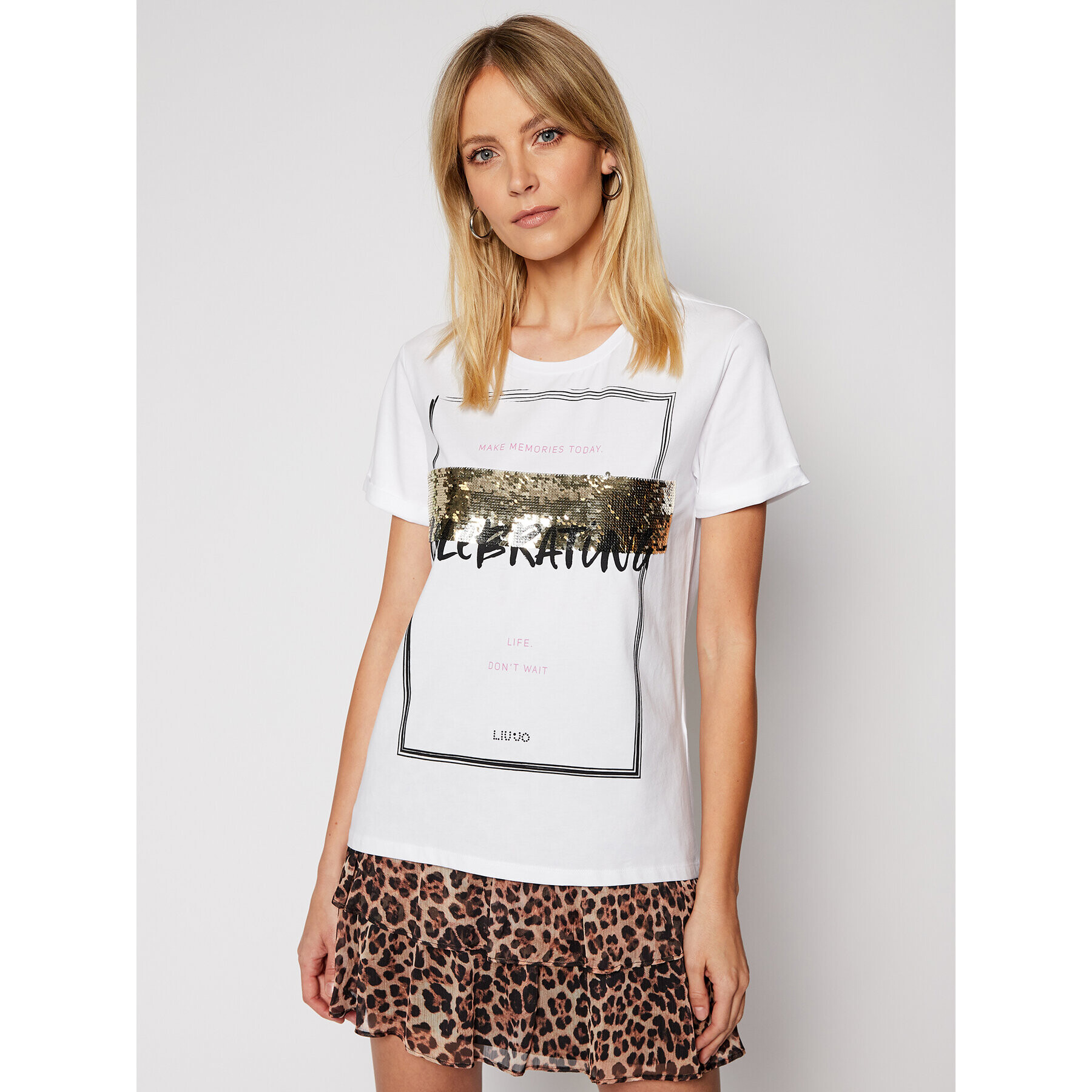 Liu Jo Sport Тишърт TA1149 J5003 Бял Regular Fit - Pepit.bg
