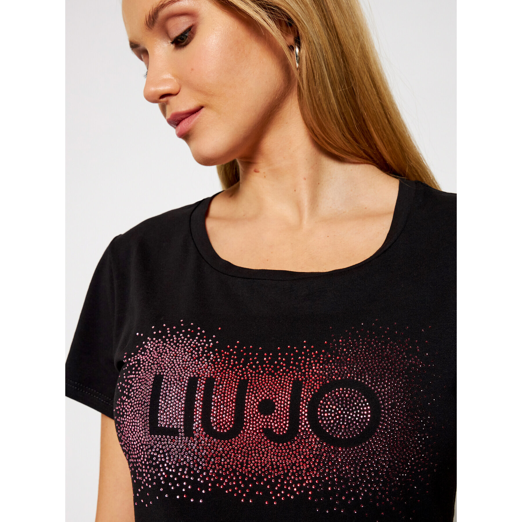 Liu Jo Sport Тишърт TA1150 J5003 Черен Regular Fit - Pepit.bg