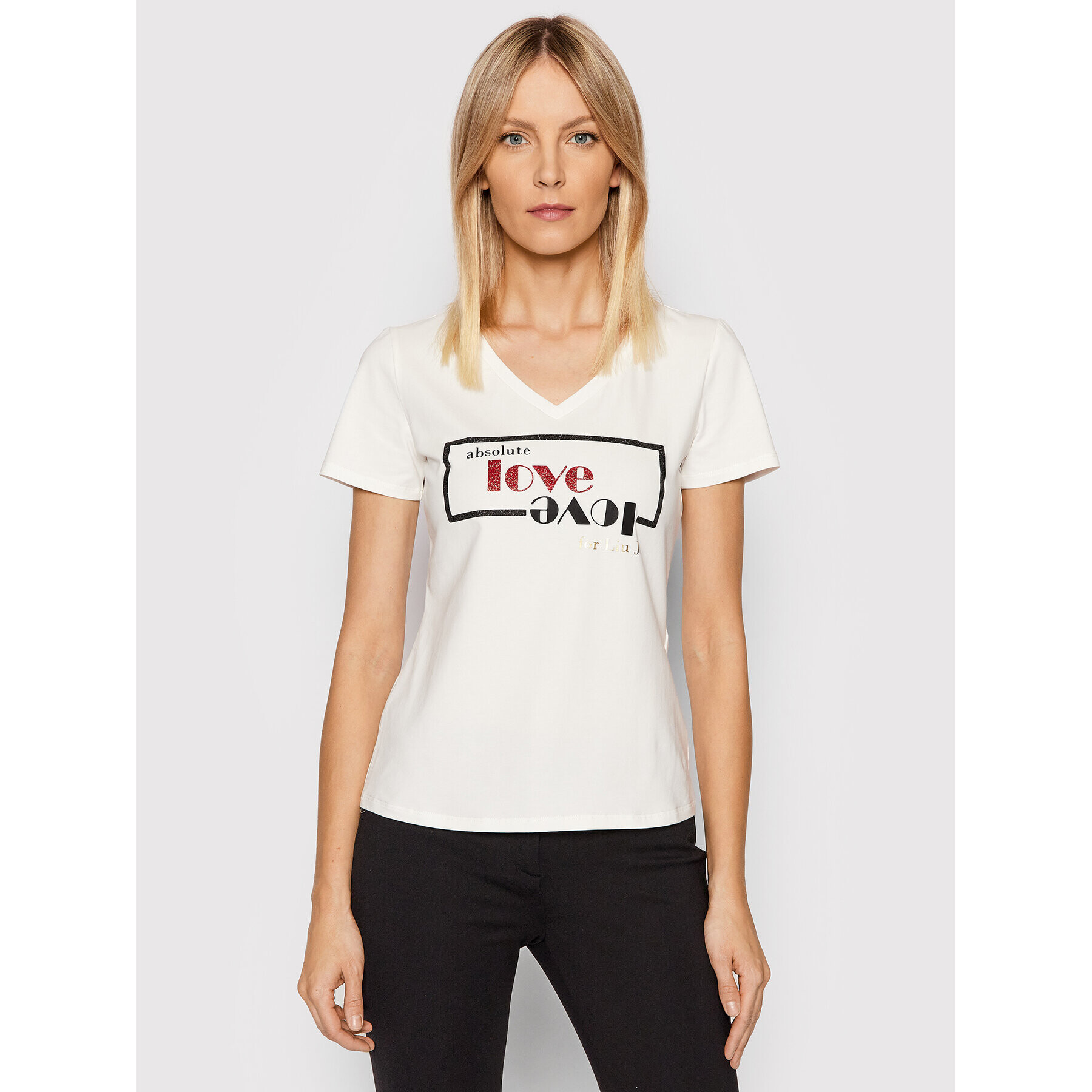 Liu Jo Sport Тишърт TA2029 J5003 Бял Regular Fit - Pepit.bg
