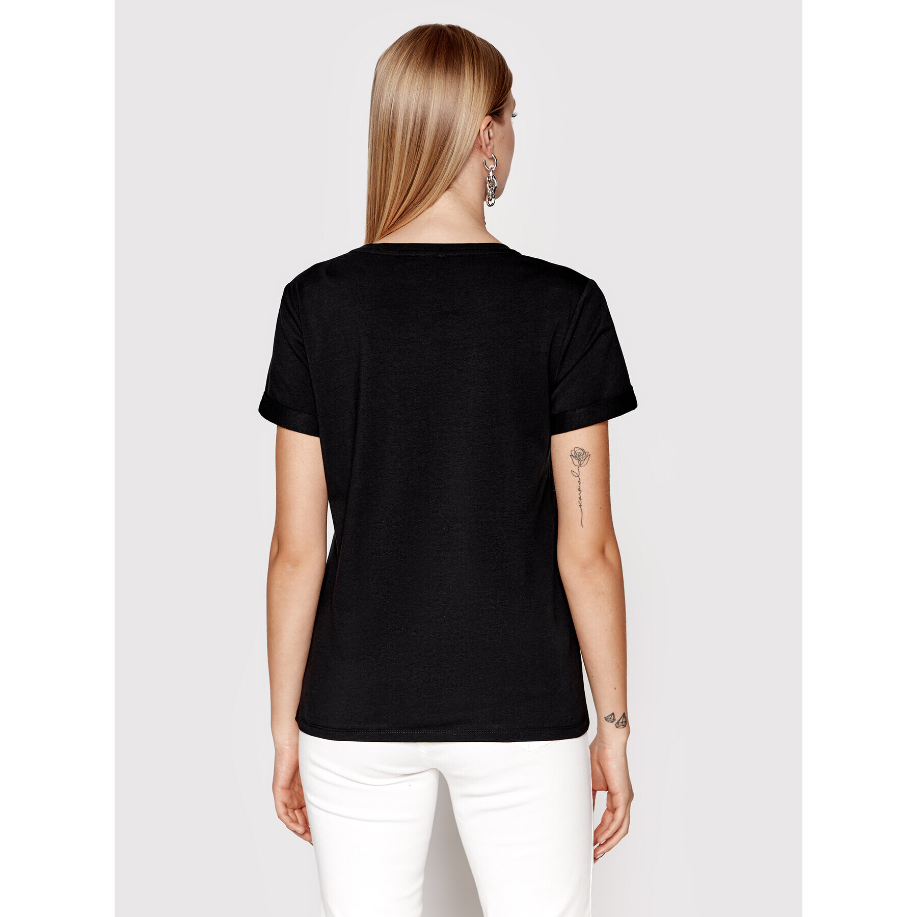Liu Jo Sport Тишърт TA2090 JS003 Черен Regular Fit - Pepit.bg