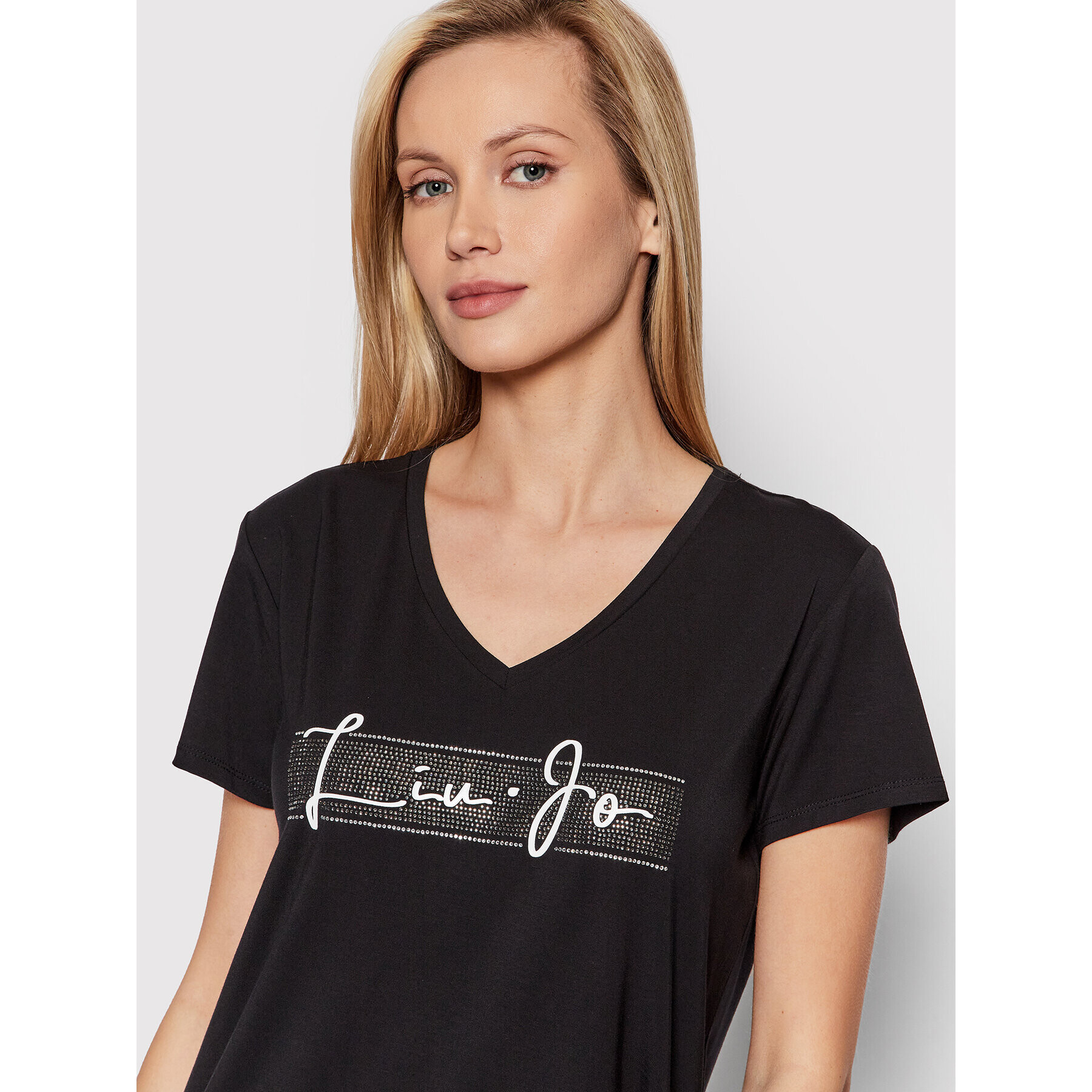 Liu Jo Sport Тишърт TA2091 J7905 Черен Regular Fit - Pepit.bg