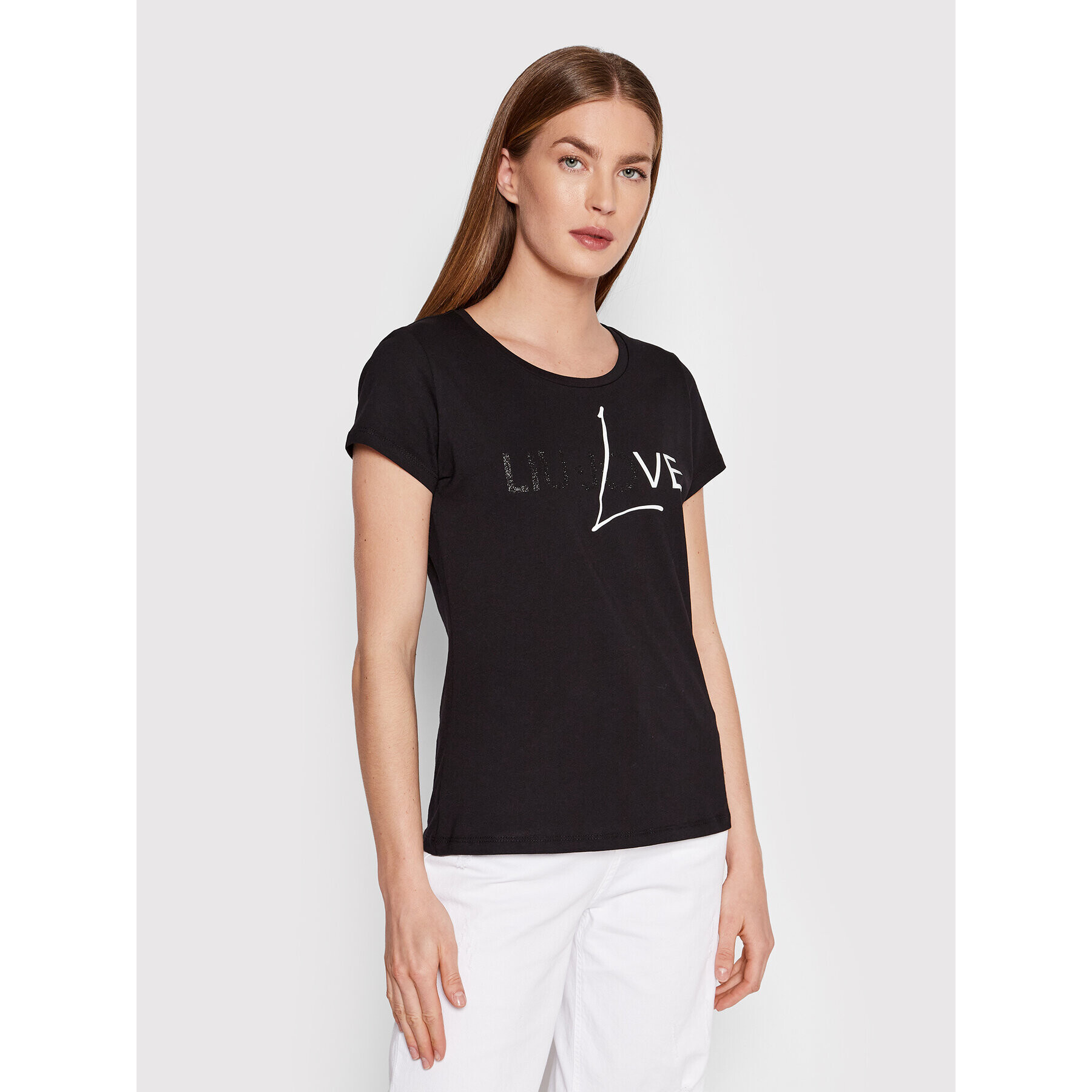 Liu Jo Sport Тишърт TA2210 J6040 Черен Regular Fit - Pepit.bg