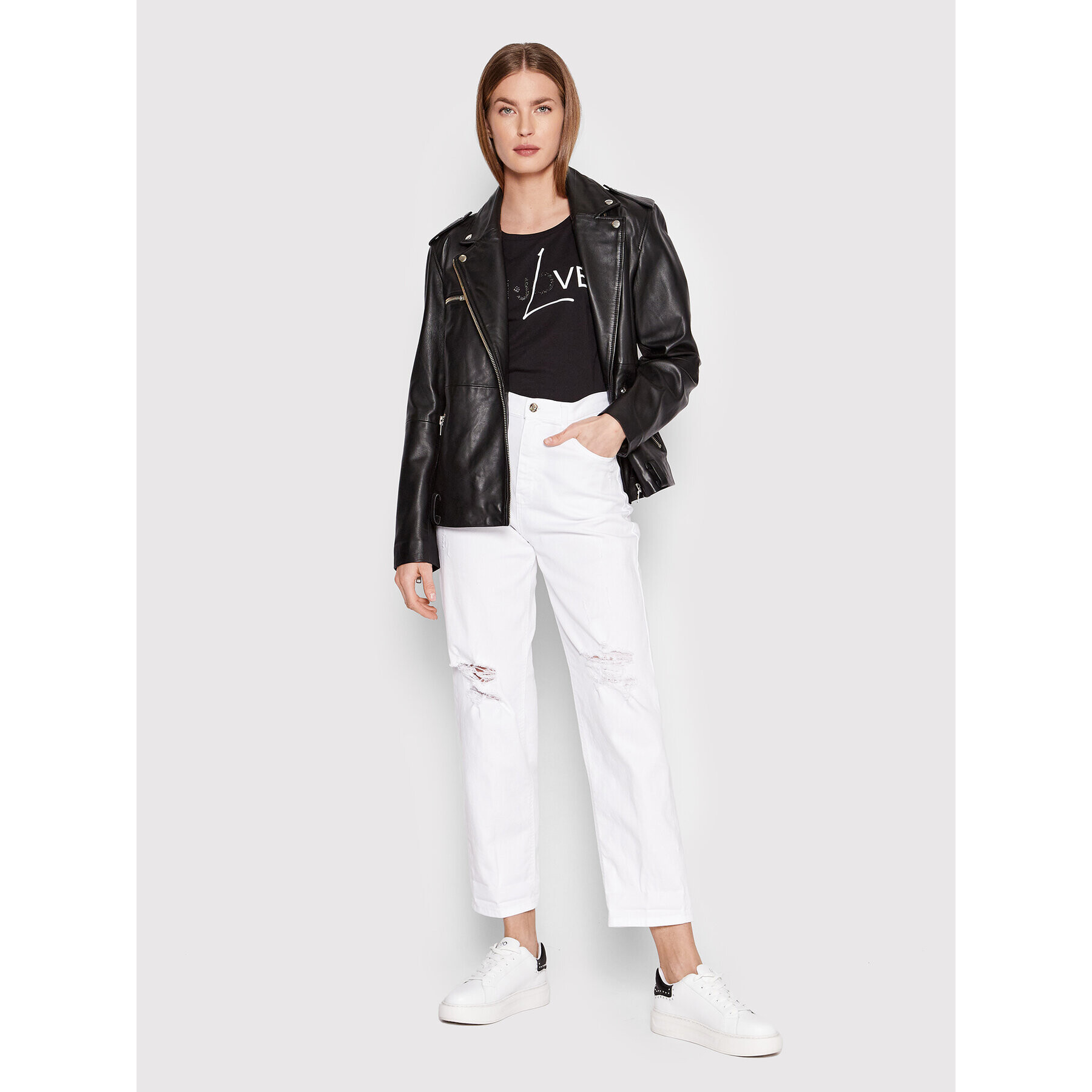 Liu Jo Sport Тишърт TA2210 J6040 Черен Regular Fit - Pepit.bg