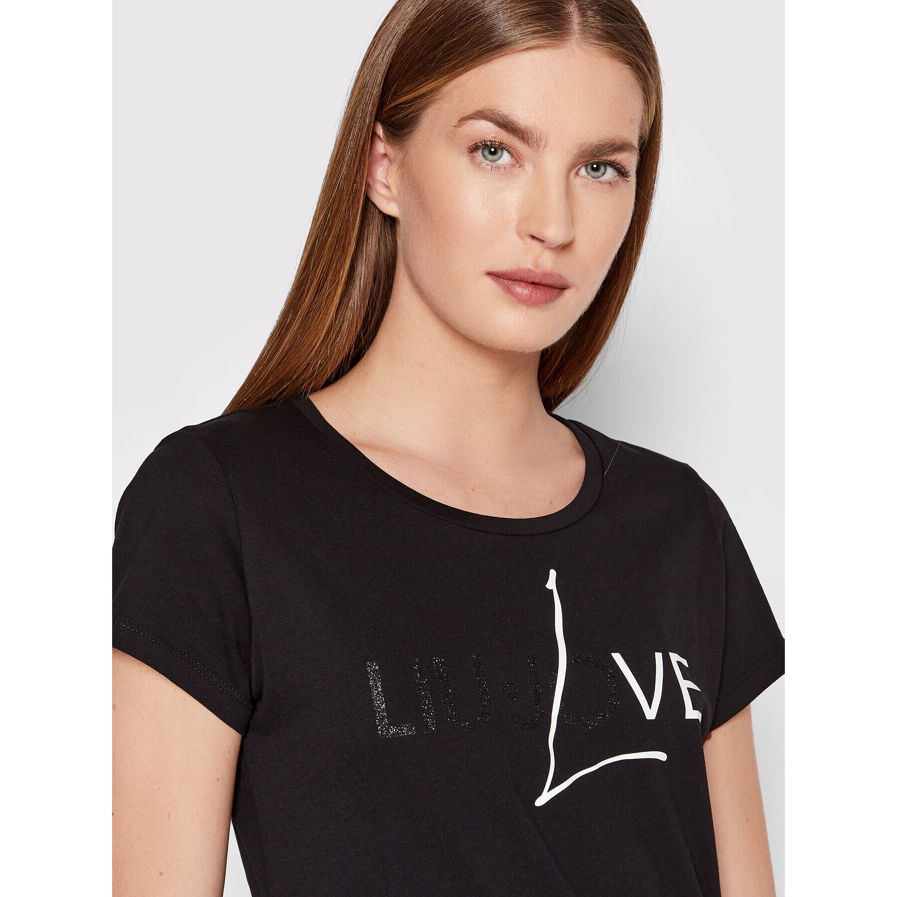 Liu Jo Sport Тишърт TA2210 J6040 Черен Regular Fit - Pepit.bg