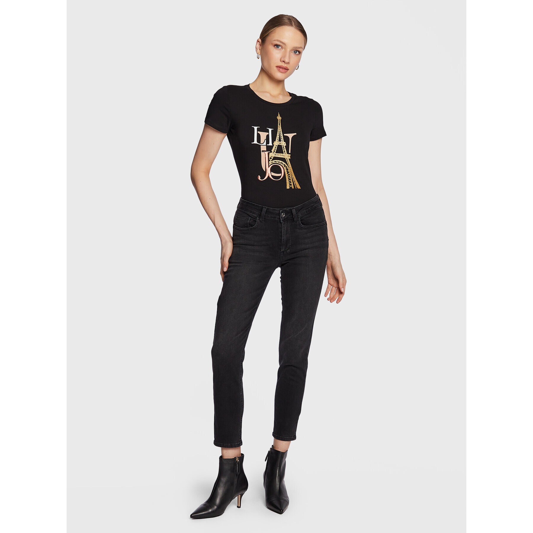 Liu Jo Sport Тишърт TA3088 JS003 Черен Regular Fit - Pepit.bg