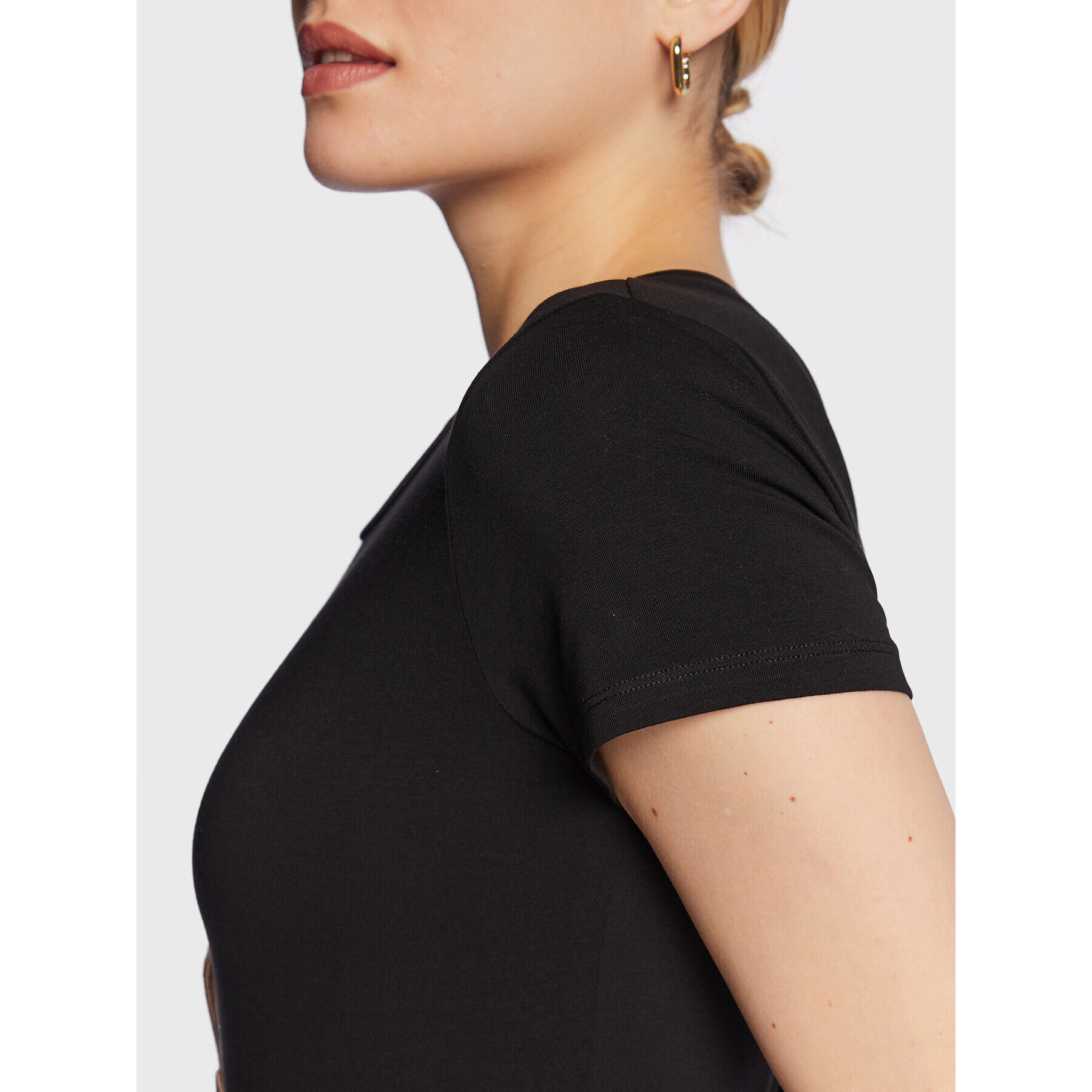 Liu Jo Sport Тишърт TA3088 JS003 Черен Regular Fit - Pepit.bg