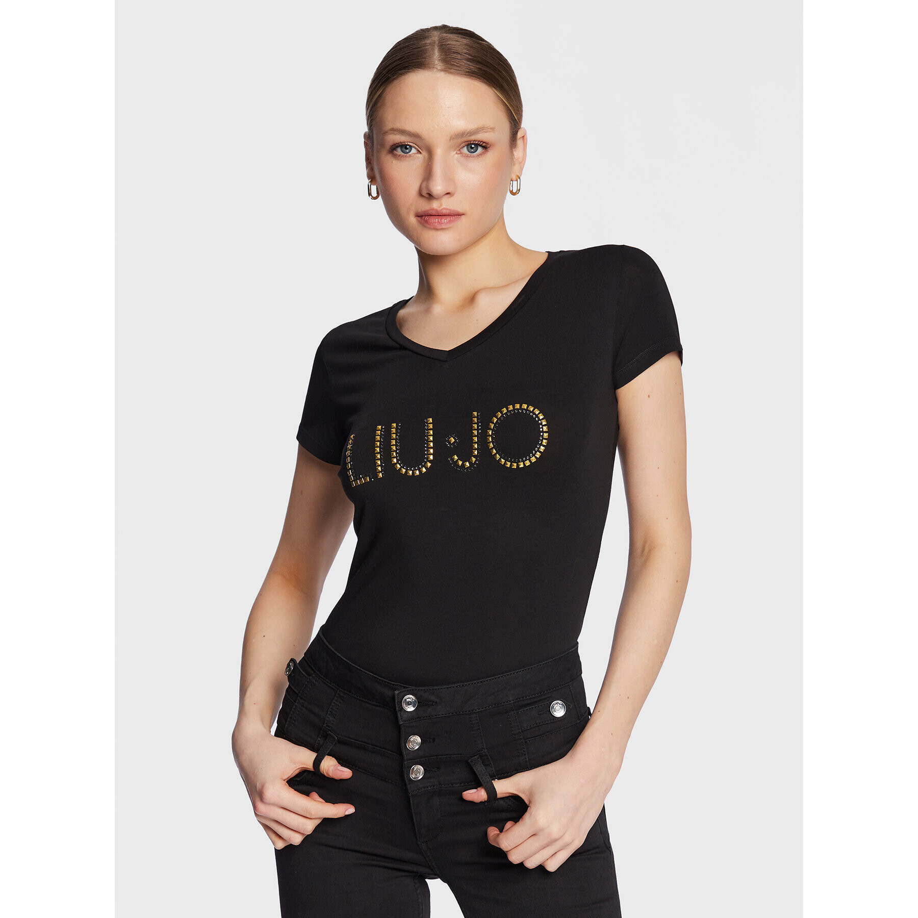 Liu Jo Sport Тишърт TA3089 J5003 Черен Regular Fit - Pepit.bg