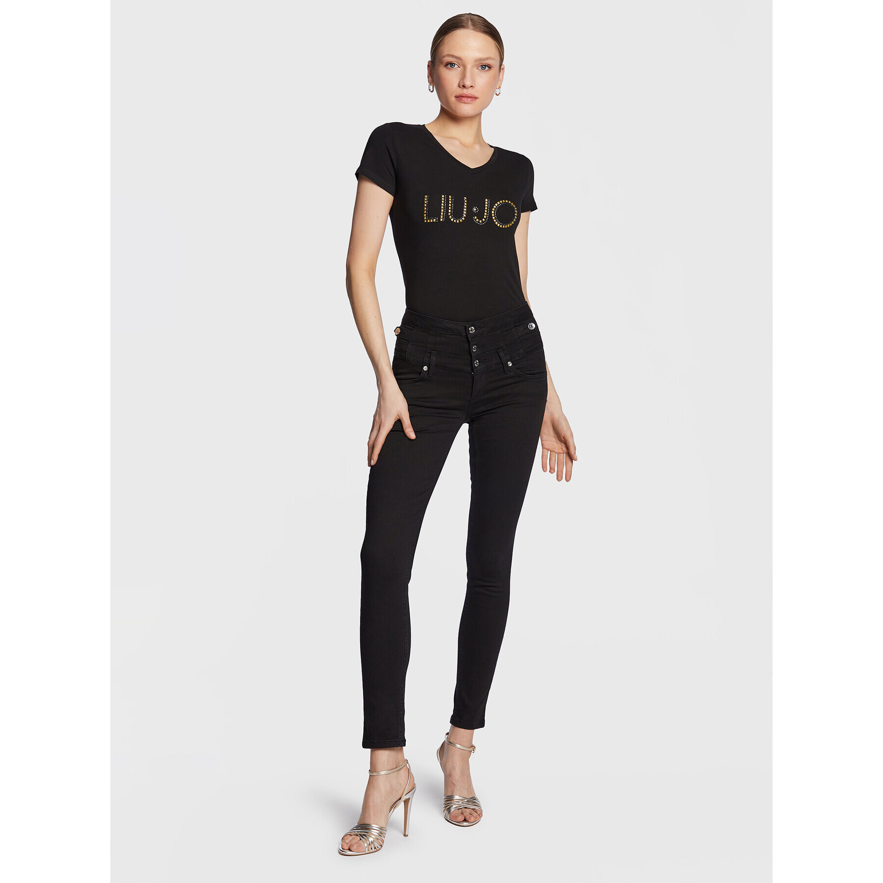 Liu Jo Sport Тишърт TA3089 J5003 Черен Regular Fit - Pepit.bg