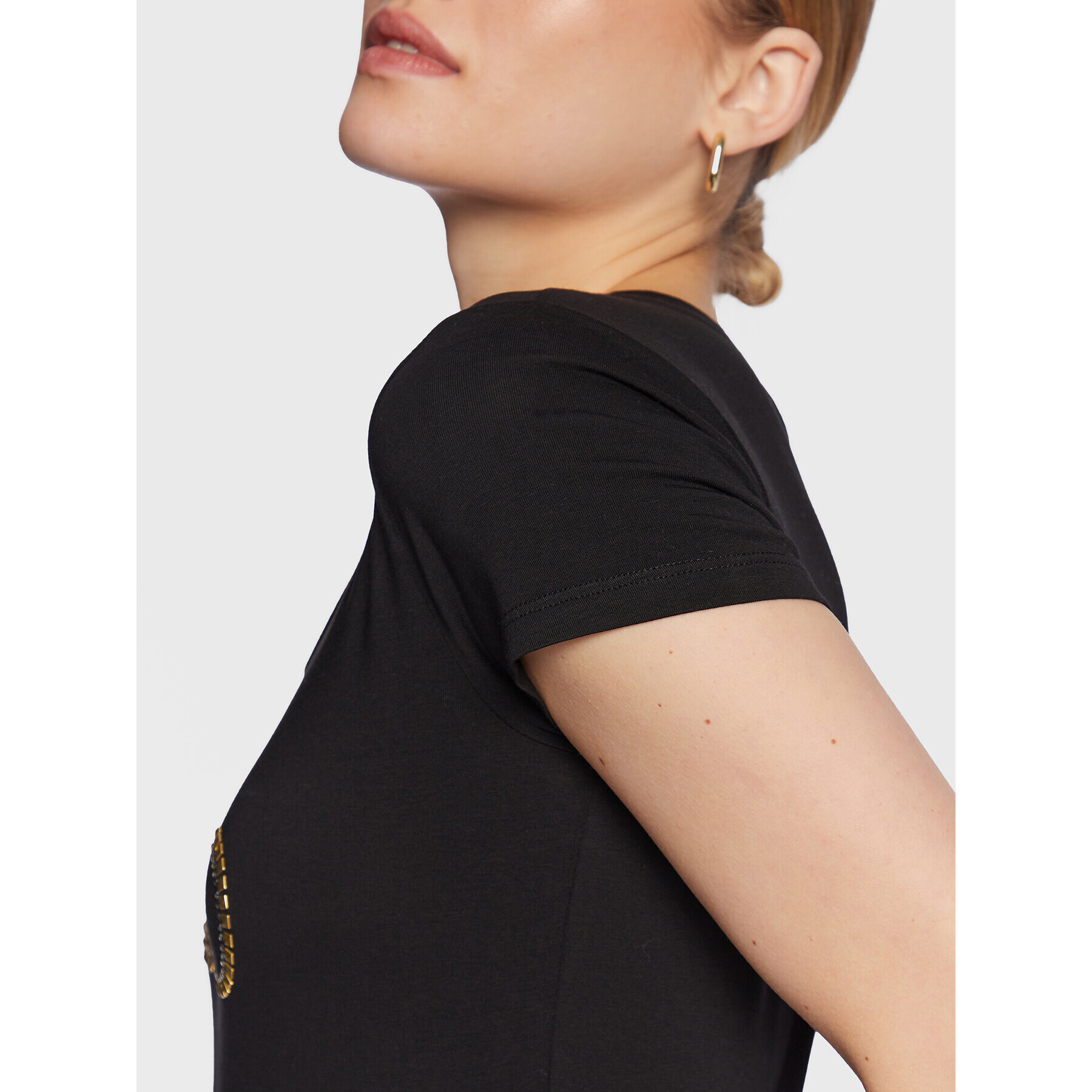 Liu Jo Sport Тишърт TA3089 J5003 Черен Regular Fit - Pepit.bg