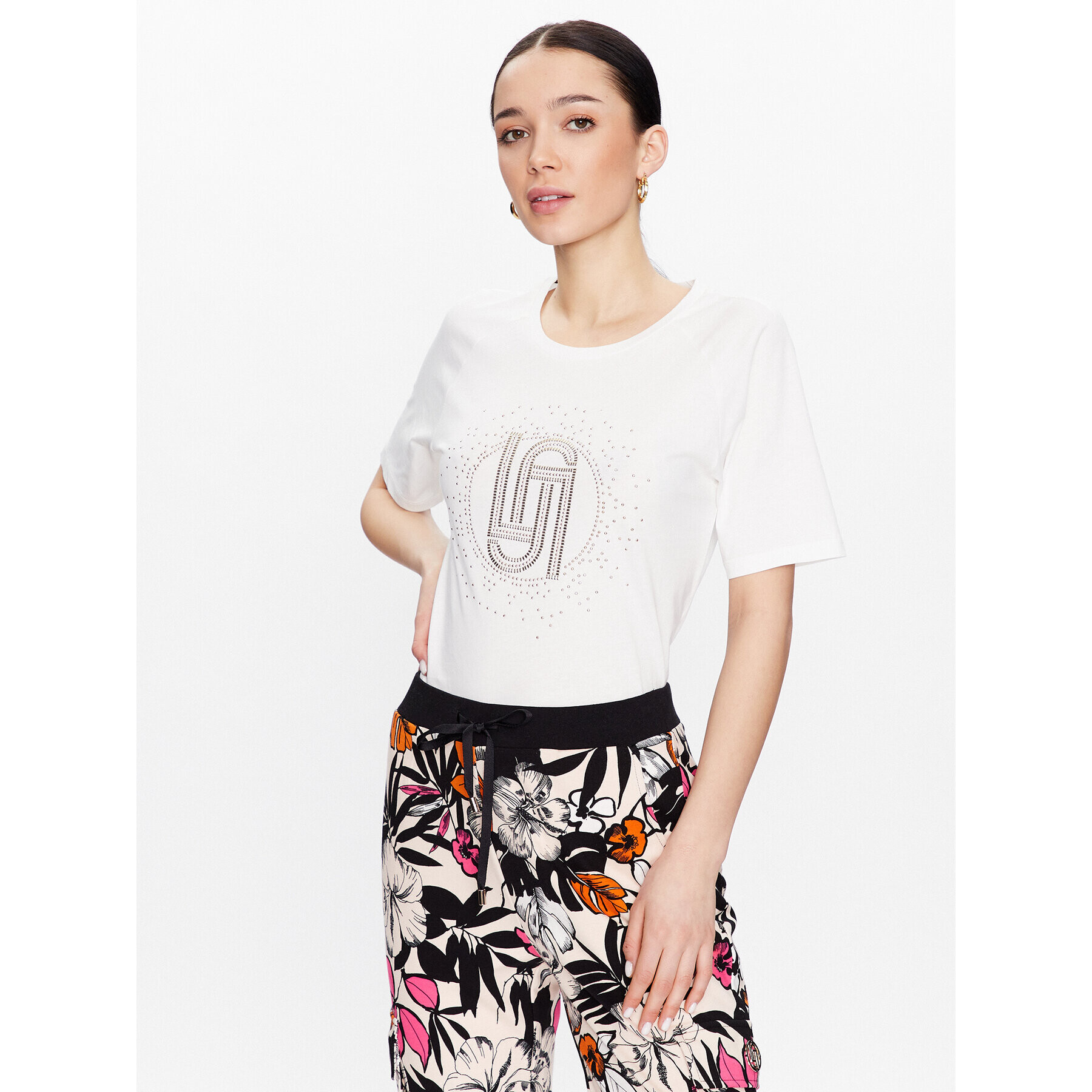Liu Jo Sport Тишърт TA3091 J5923 Бял Regular Fit - Pepit.bg