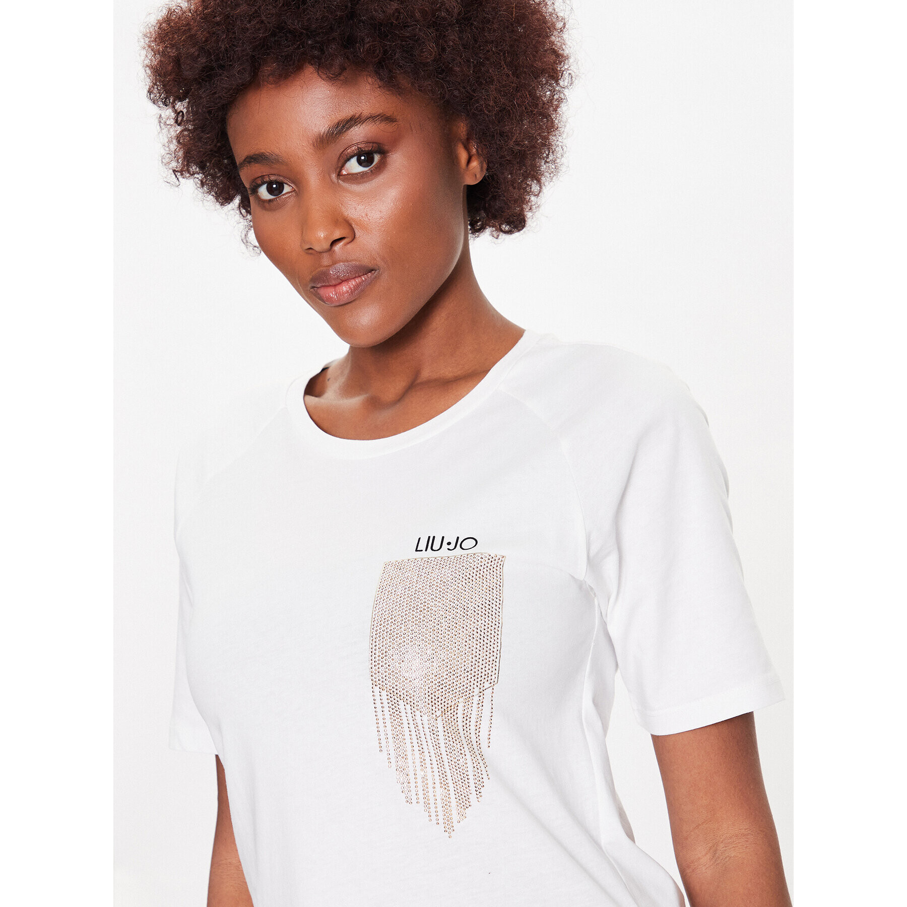 Liu Jo Sport Тишърт TA3091 J5923 Бял Regular Fit - Pepit.bg