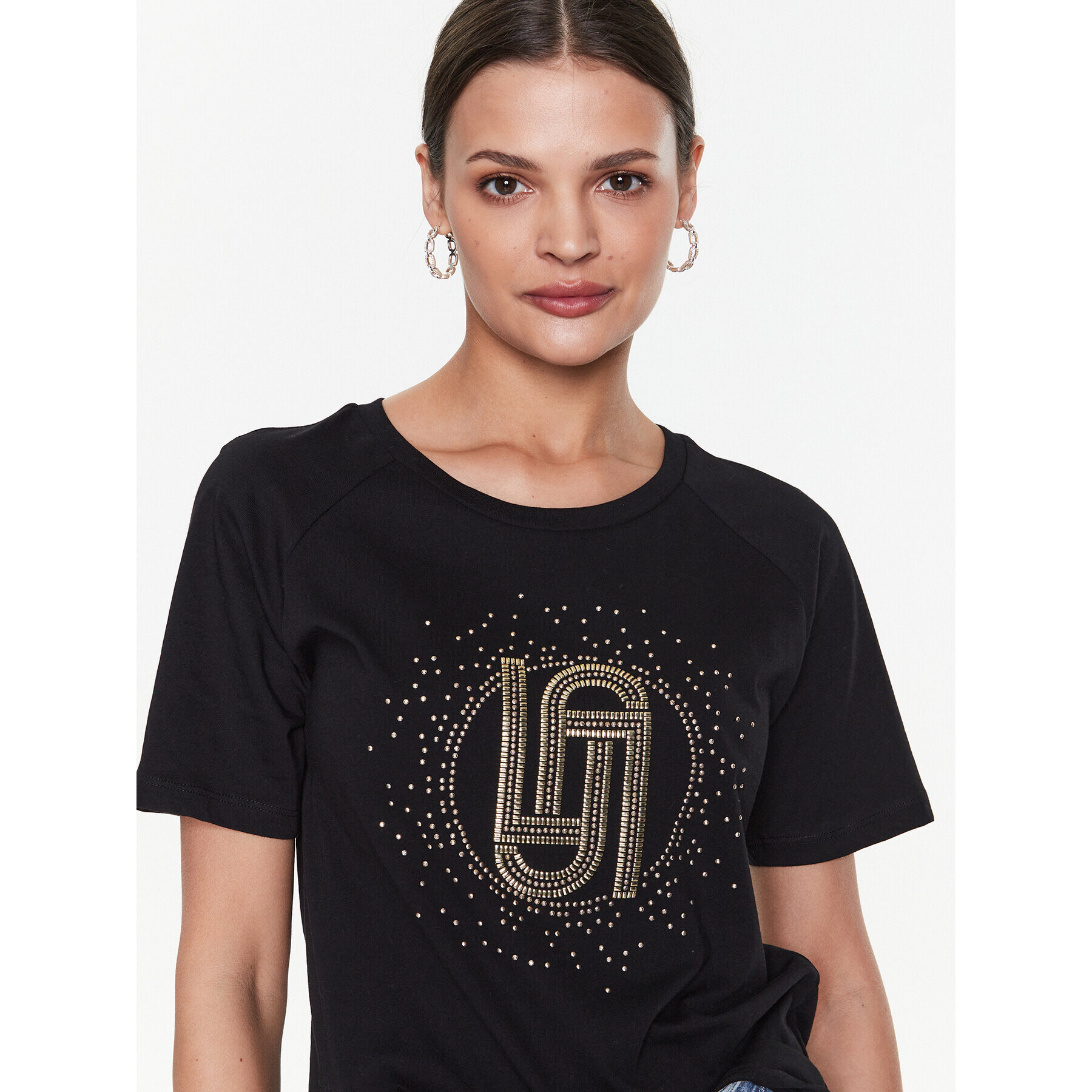 Liu Jo Sport Тишърт TA3091 J5923 Черен Regular Fit - Pepit.bg