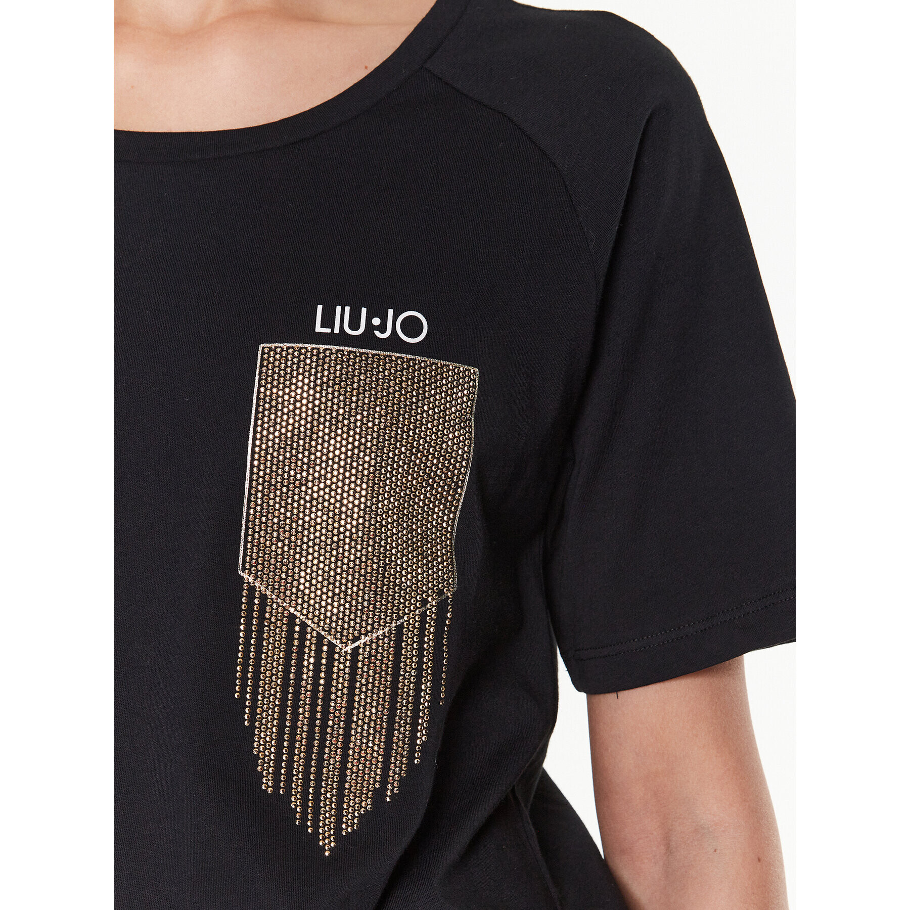 Liu Jo Sport Тишърт TA3091 J5923 Черен Regular Fit - Pepit.bg