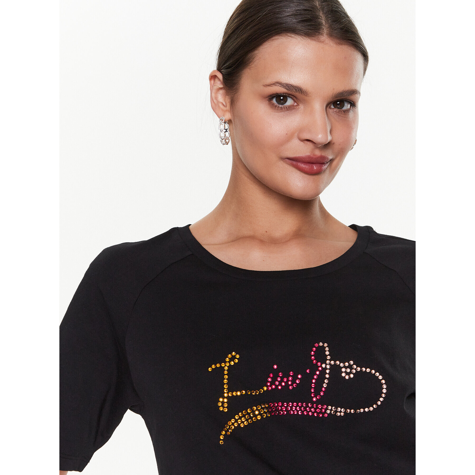 Liu Jo Sport Тишърт TA3091 J5923 Черен Regular Fit - Pepit.bg