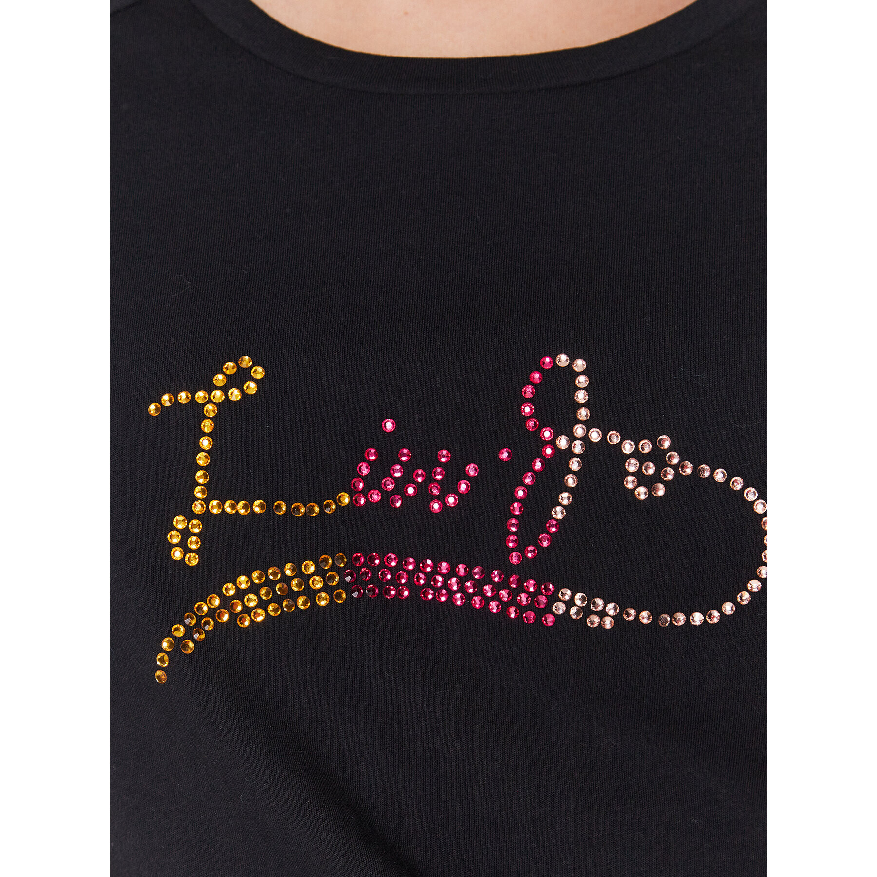 Liu Jo Sport Тишърт TA3091 J5923 Черен Regular Fit - Pepit.bg