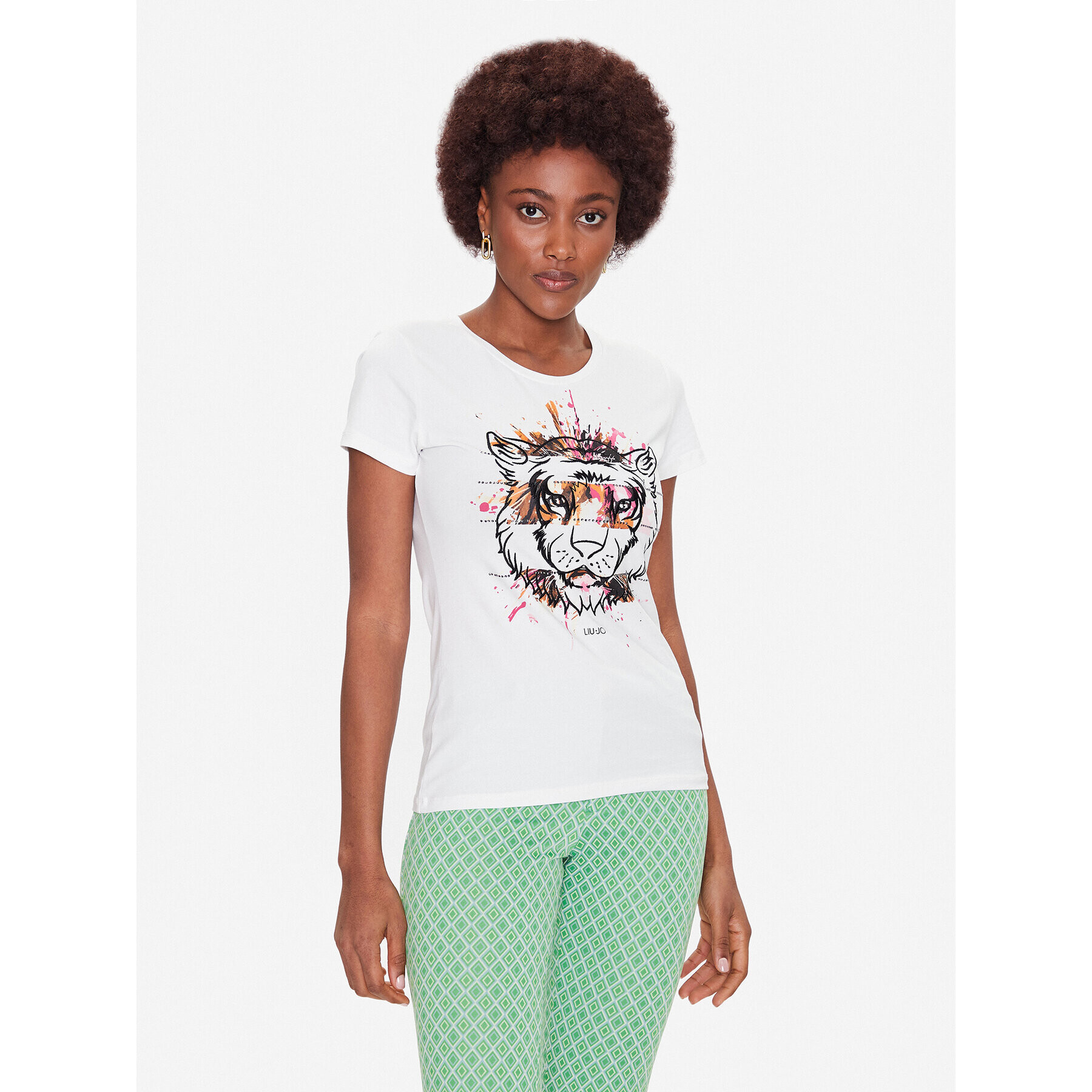 Liu Jo Sport Тишърт TA3104 J5003 Бял Regular Fit - Pepit.bg