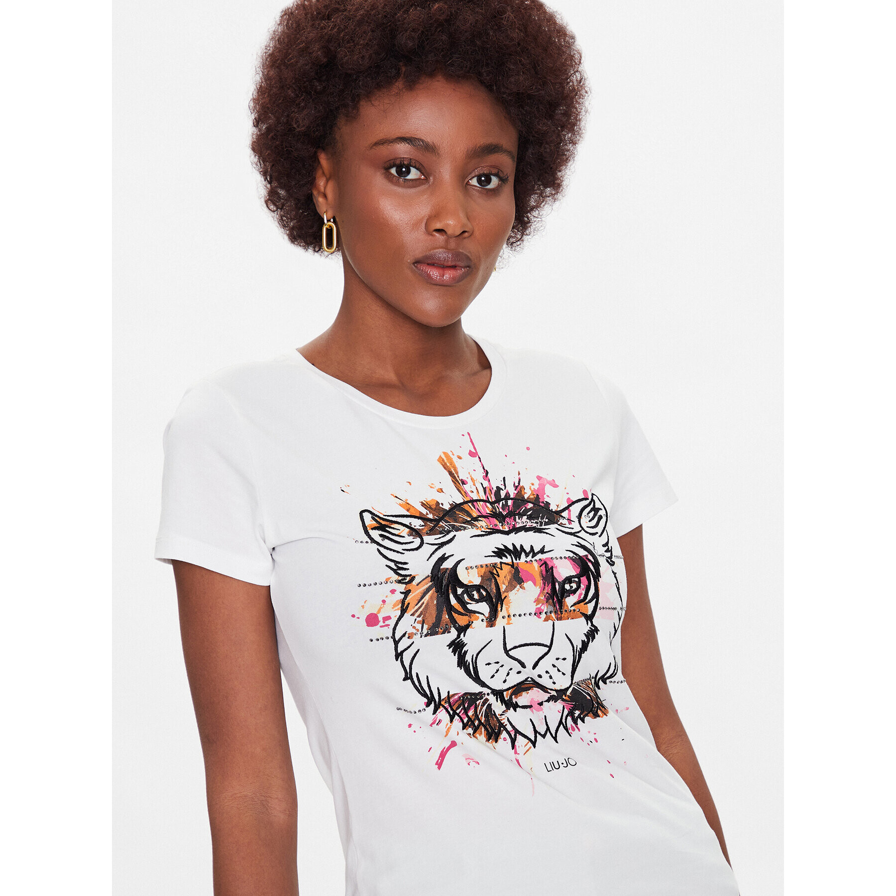 Liu Jo Sport Тишърт TA3104 J5003 Бял Regular Fit - Pepit.bg