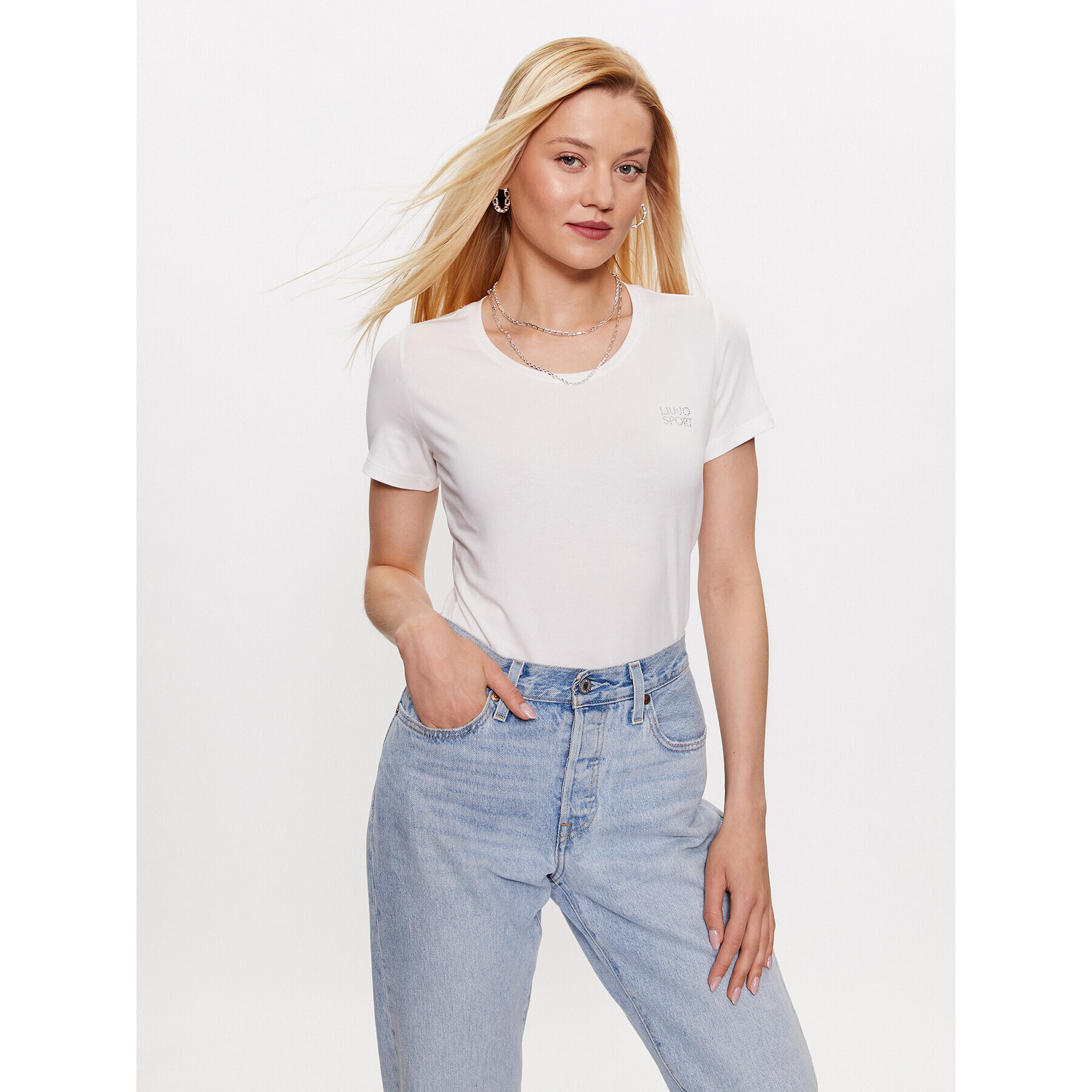 Liu Jo Sport Тишърт TA3141 J5003 Бежов Regular Fit - Pepit.bg