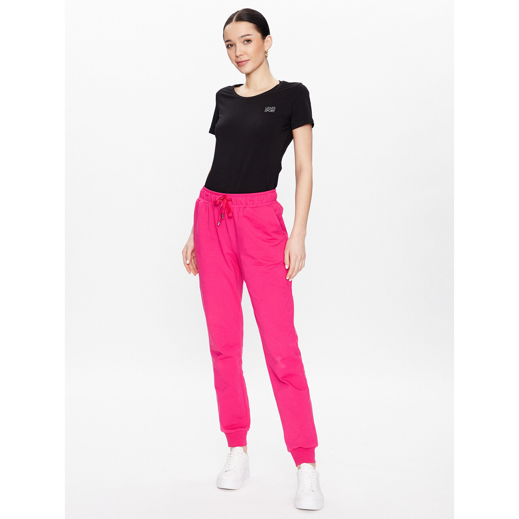 Liu Jo Sport Тишърт TA3141 J5003 Черен Regular Fit - Pepit.bg