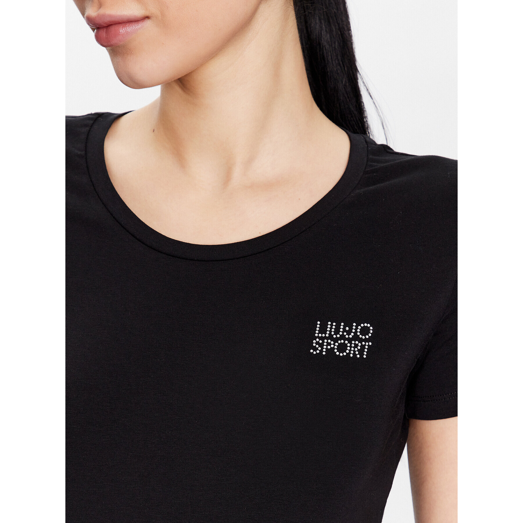 Liu Jo Sport Тишърт TA3141 J5003 Черен Regular Fit - Pepit.bg