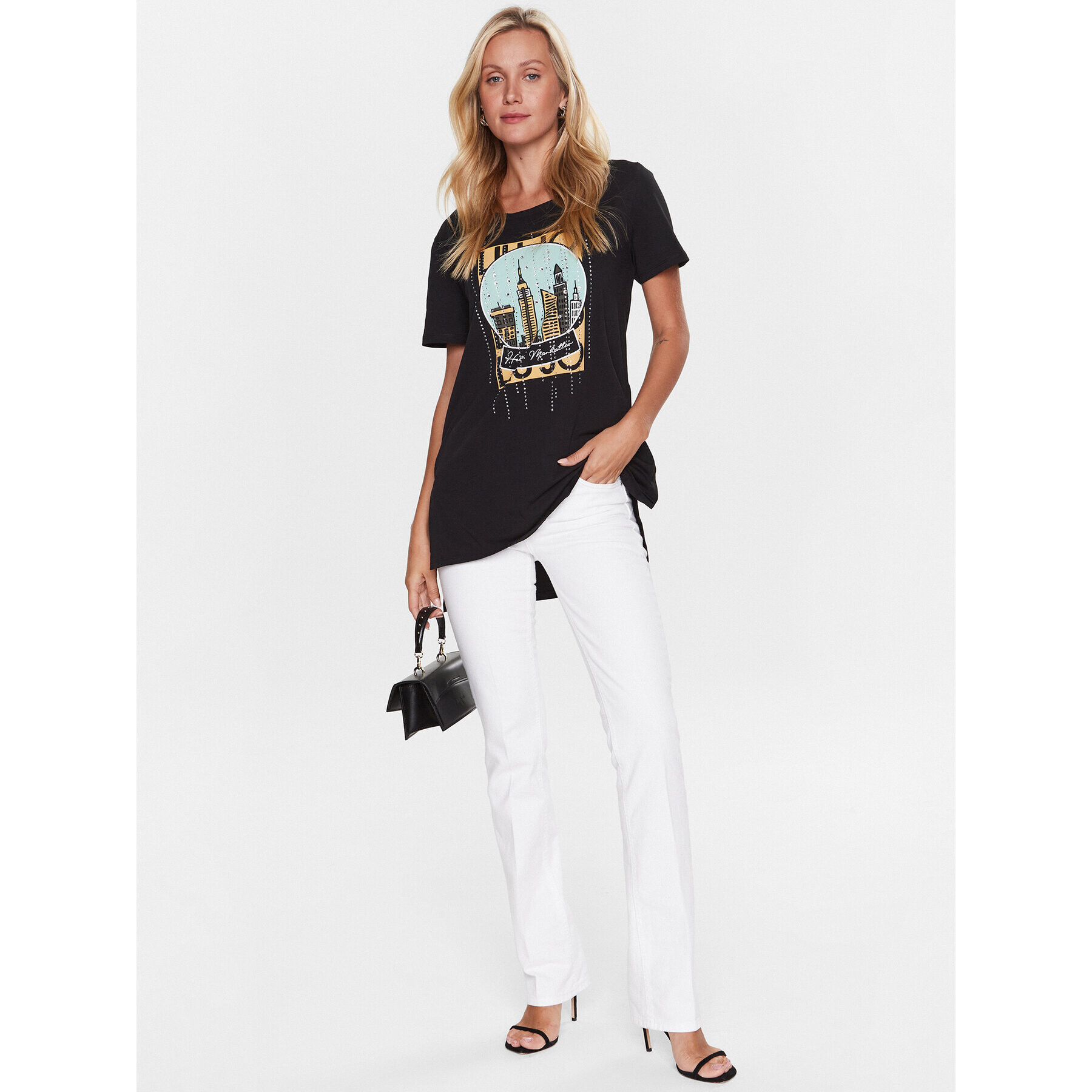 Liu Jo Sport Тишърт TA3186 J5003 Черен Regular Fit - Pepit.bg