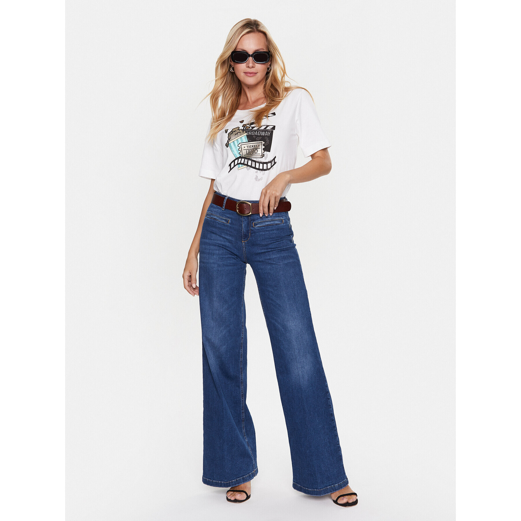 Liu Jo Sport Тишърт TA3188 JS923 Бял Regular Fit - Pepit.bg