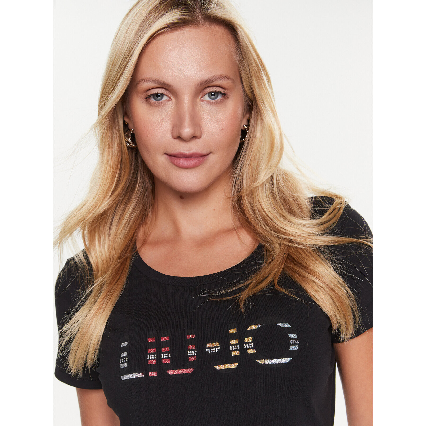 Liu Jo Sport Тишърт TA3197 J5003 Черен Regular Fit - Pepit.bg