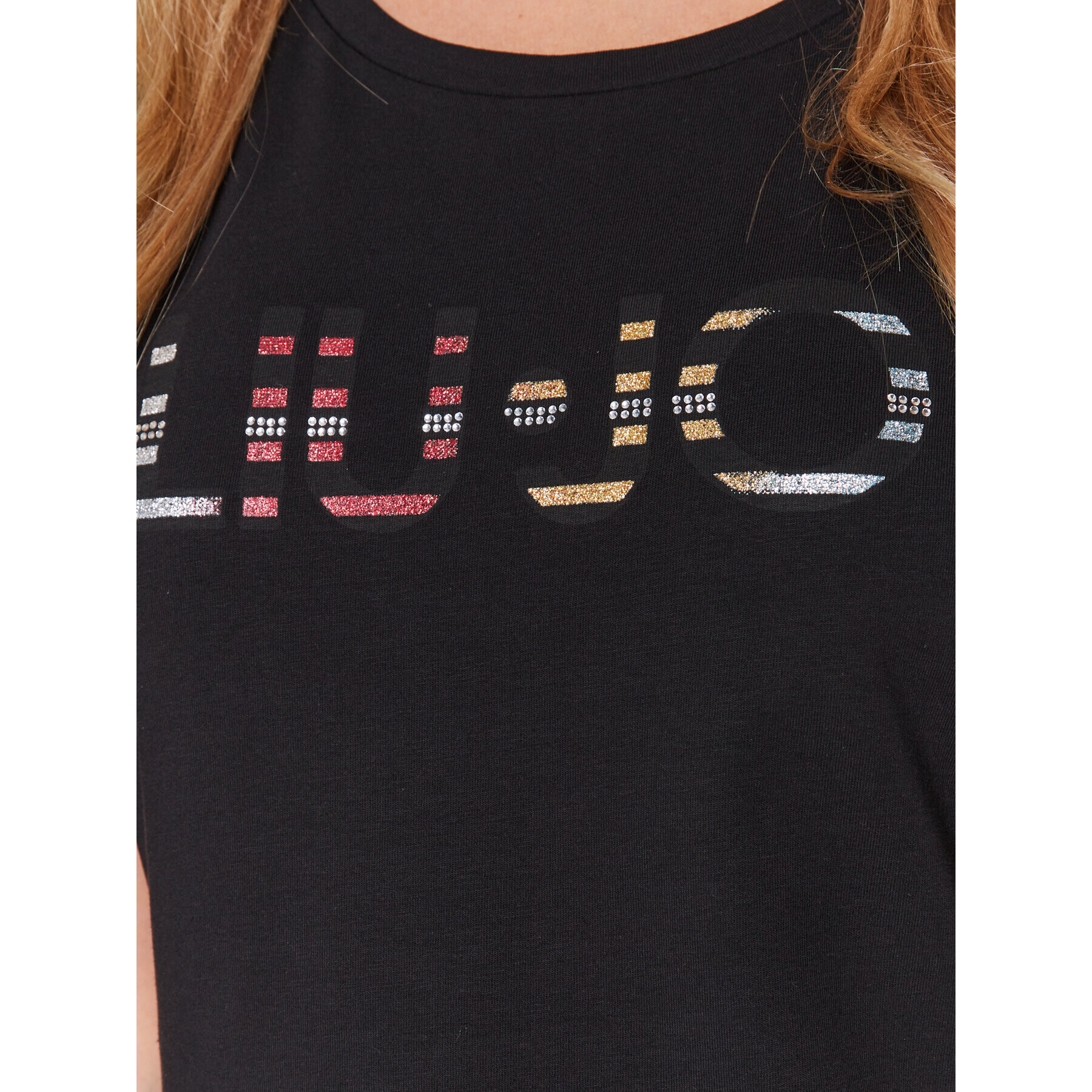 Liu Jo Sport Тишърт TA3197 J5003 Черен Regular Fit - Pepit.bg