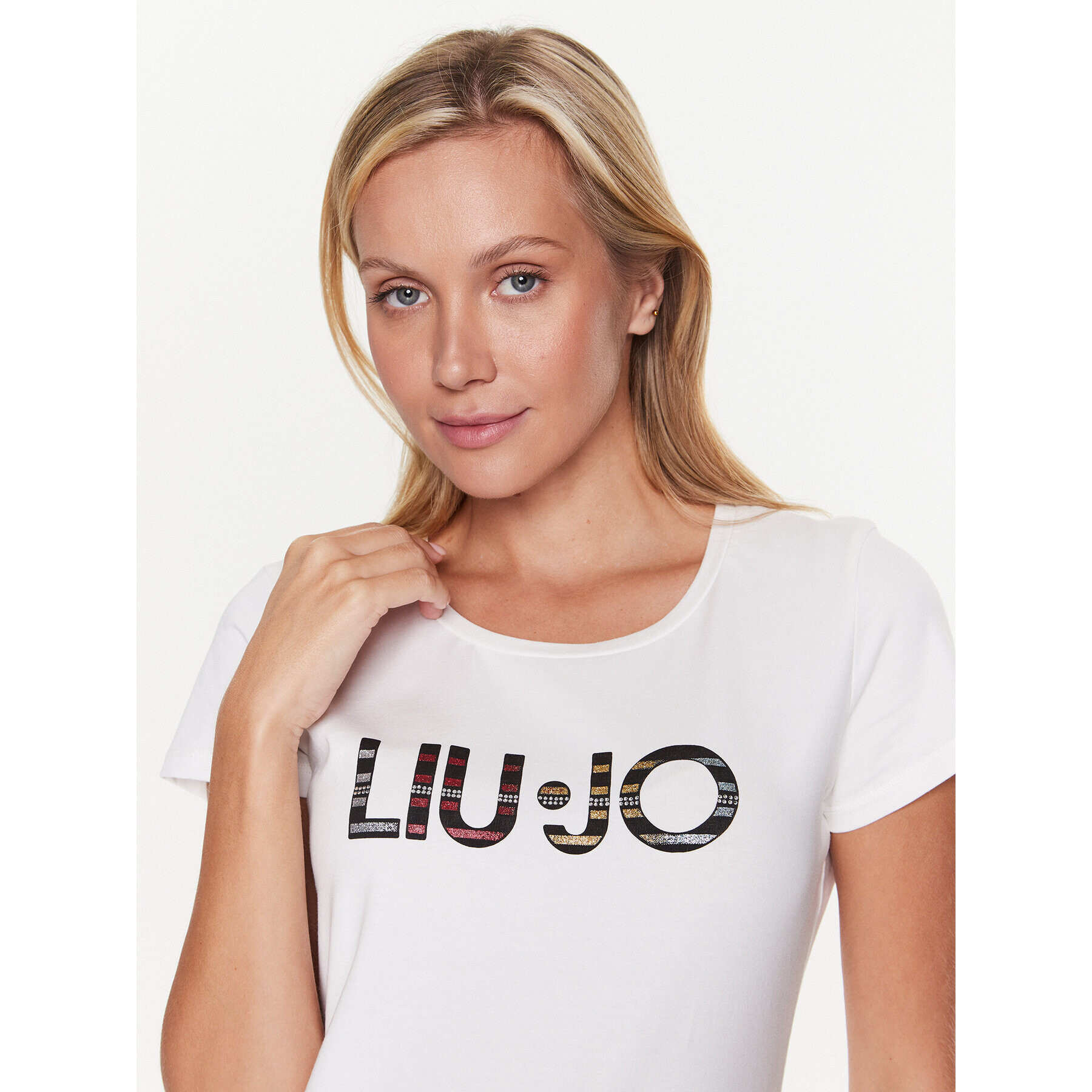 Liu Jo Sport Тишърт TA3197 J5003 Екрю Regular Fit - Pepit.bg