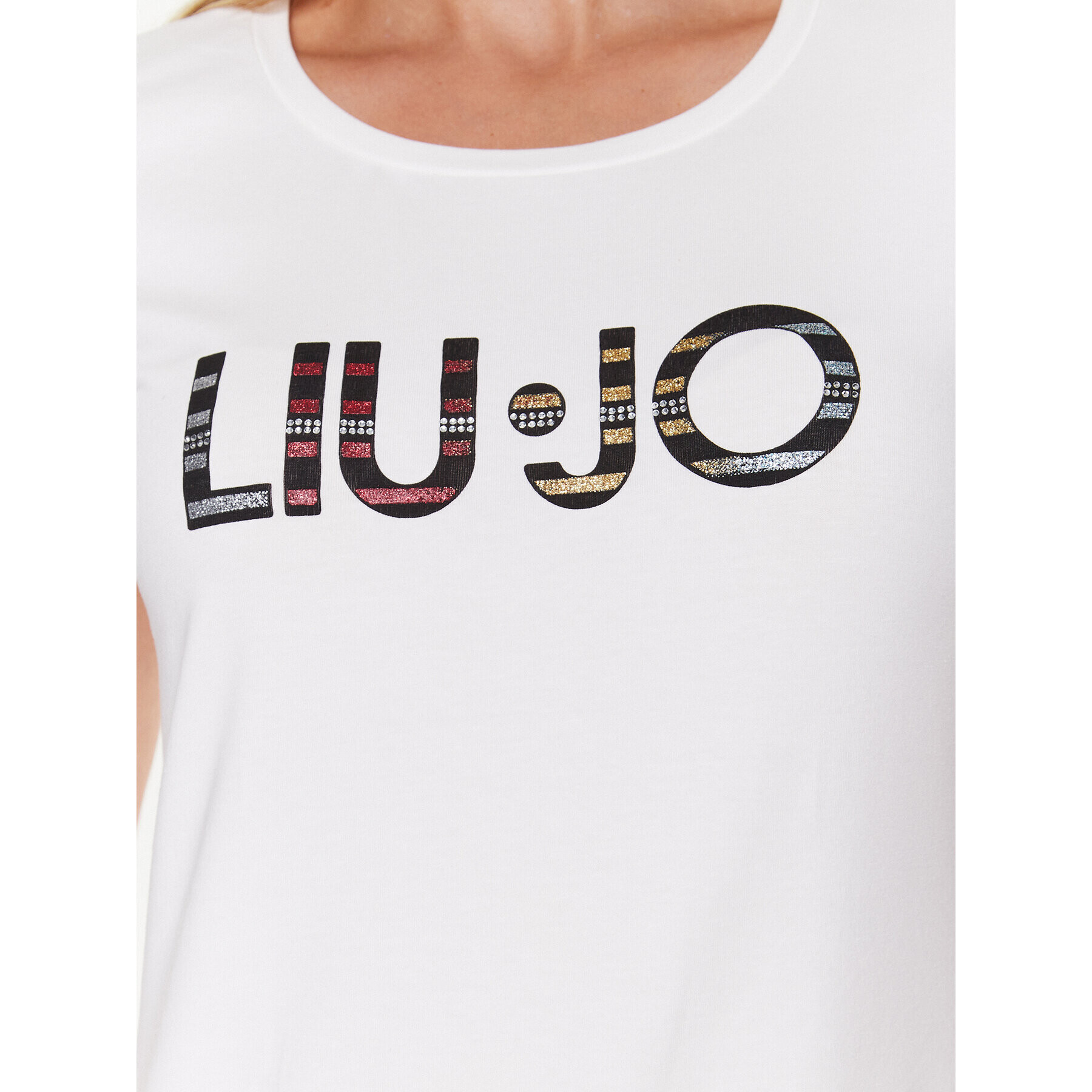 Liu Jo Sport Тишърт TA3197 J5003 Екрю Regular Fit - Pepit.bg