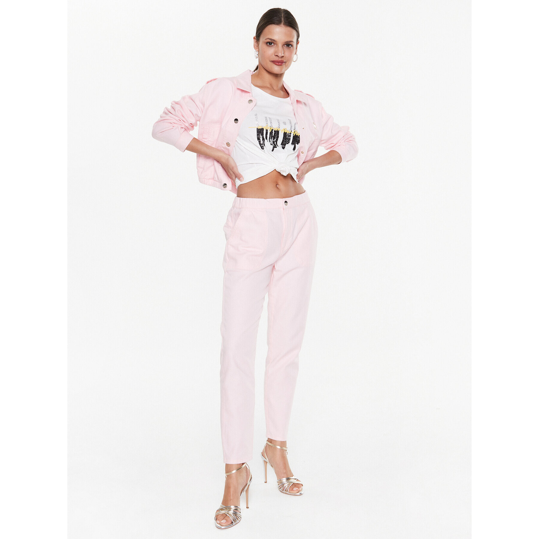 Liu Jo Sport Тишърт TA3275 J5923 Бежов Regular Fit - Pepit.bg