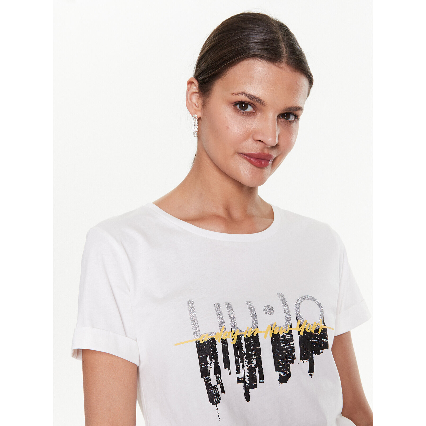 Liu Jo Sport Тишърт TA3275 J5923 Бежов Regular Fit - Pepit.bg