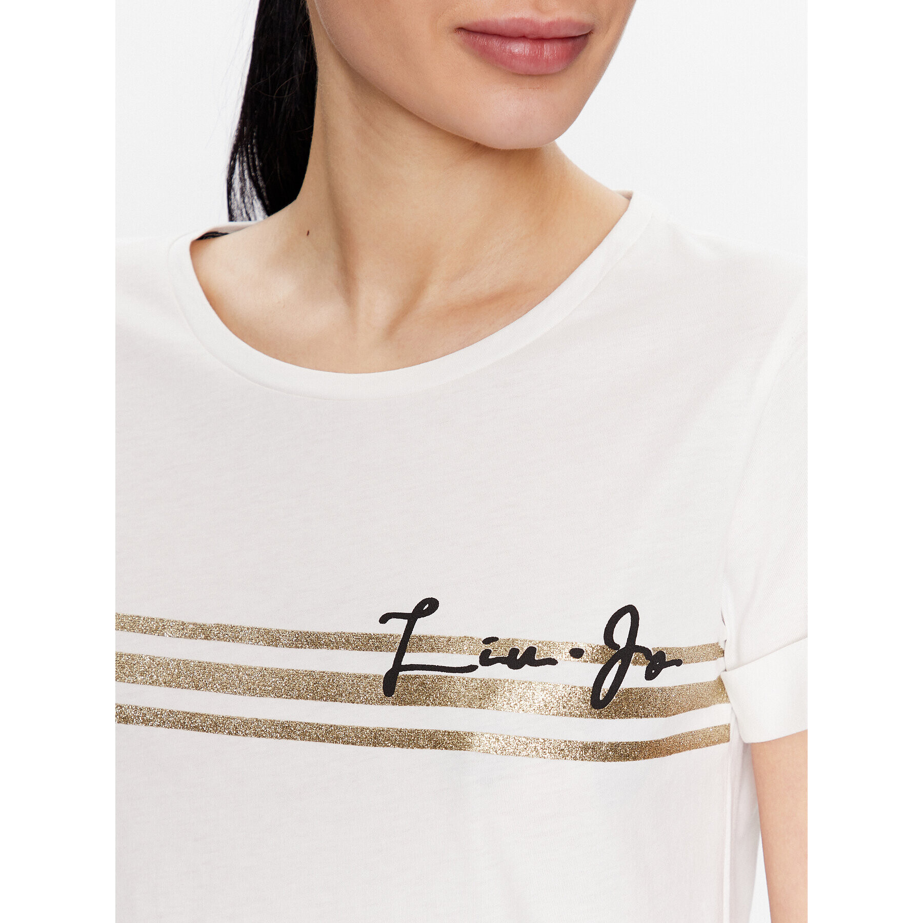 Liu Jo Sport Тишърт TA3275 J5923 Бял Regular Fit - Pepit.bg