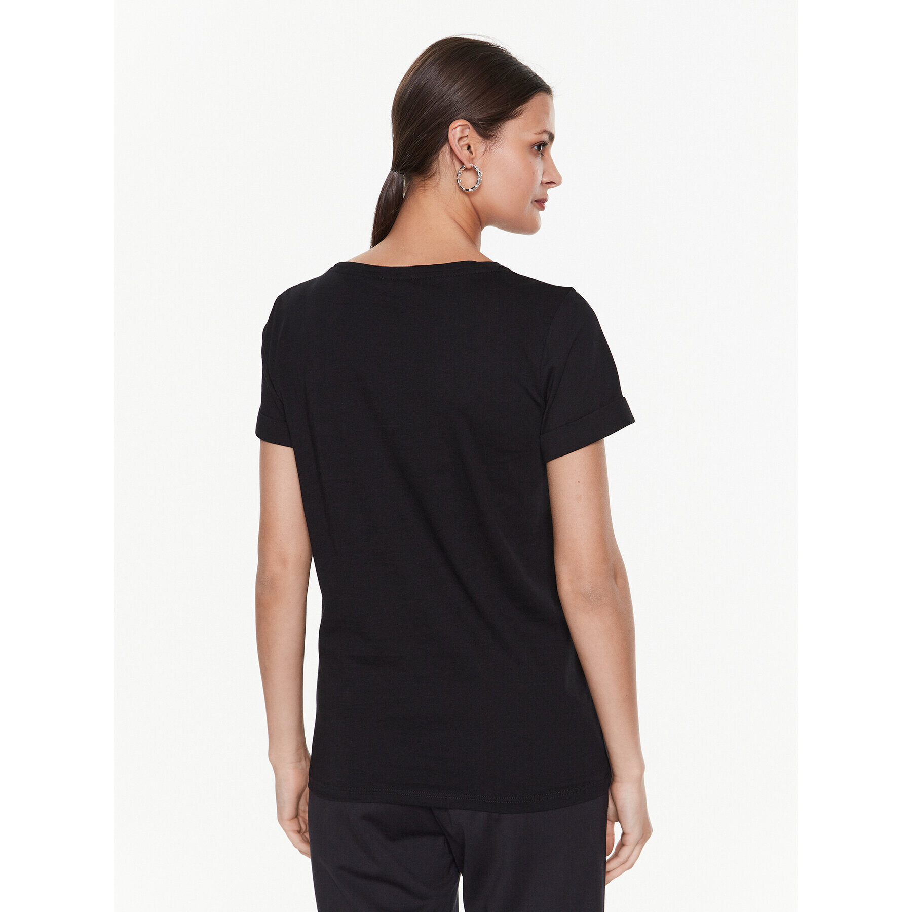 Liu Jo Sport Тишърт TA3275 J5923 Черен Regular Fit - Pepit.bg