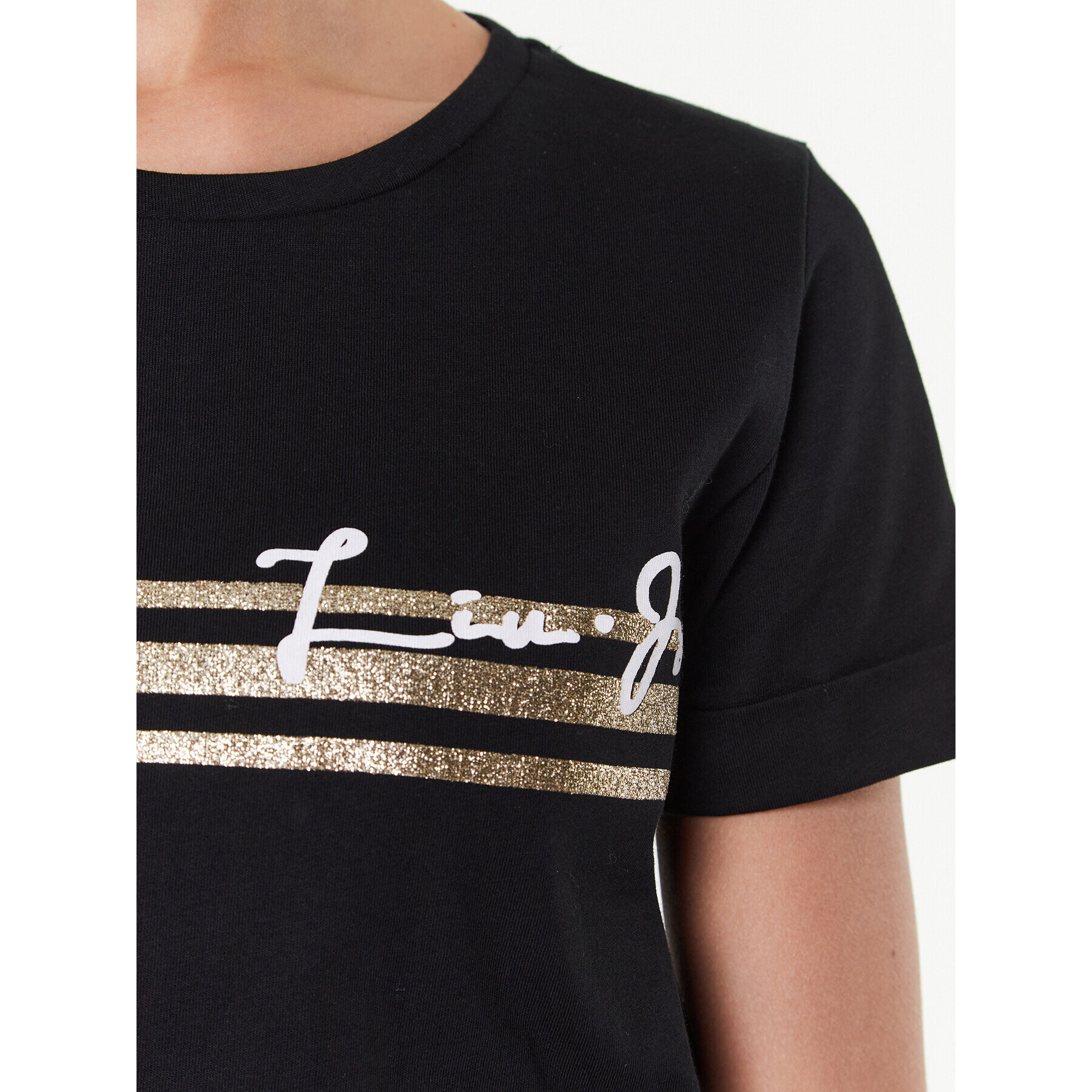 Liu Jo Sport Тишърт TA3275 J5923 Черен Regular Fit - Pepit.bg
