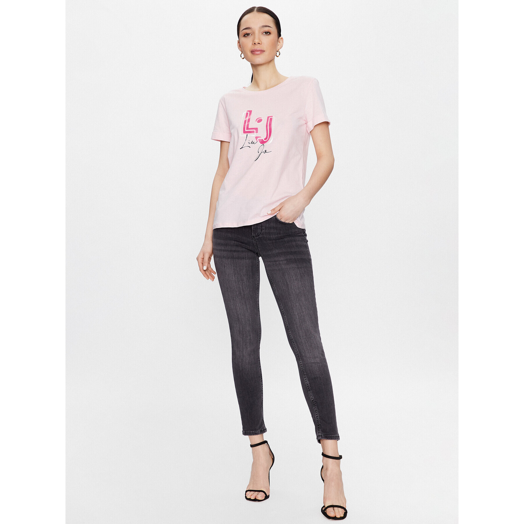 Liu Jo Sport Тишърт TA3275 J5923 Розов Regular Fit - Pepit.bg