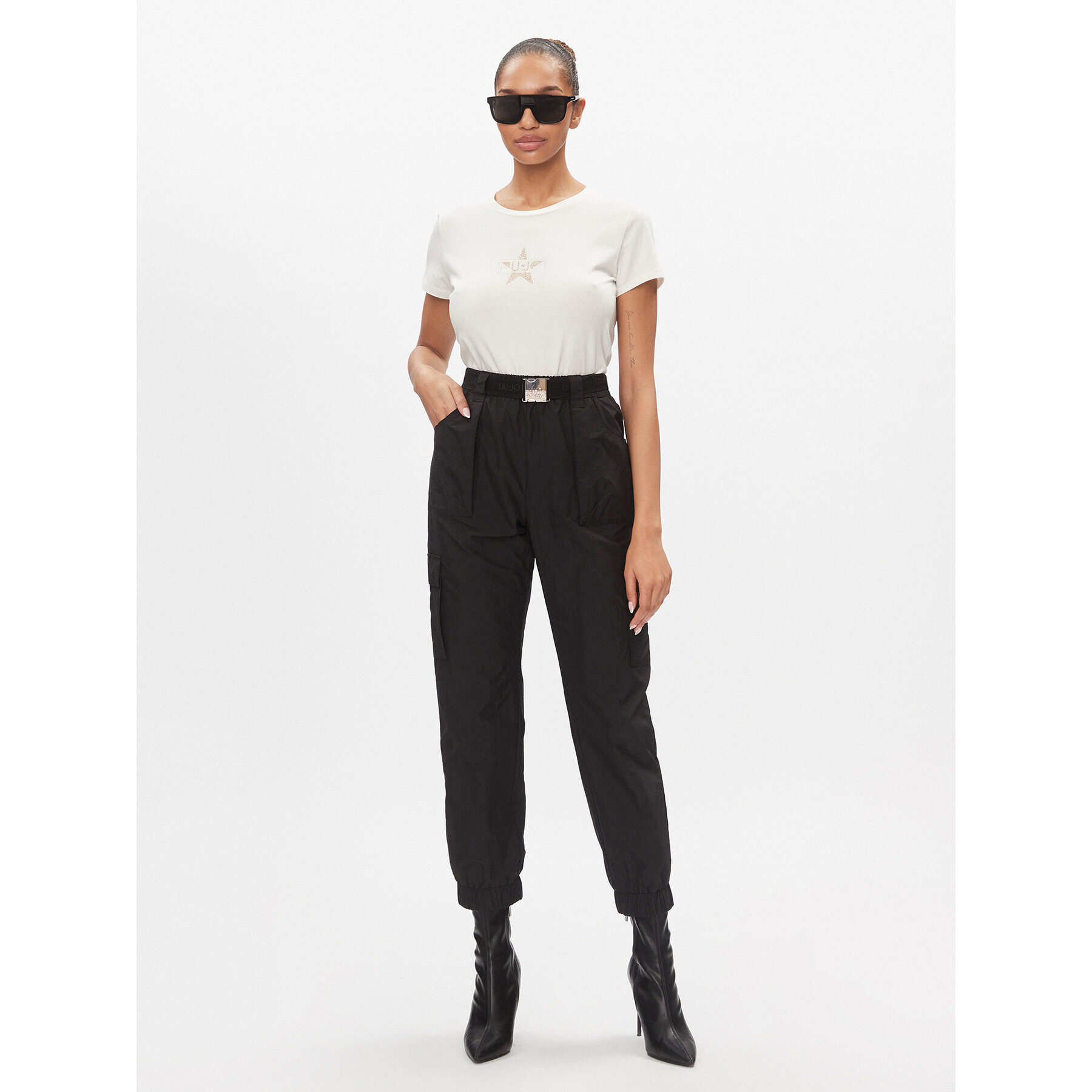 Liu Jo Sport Тишърт TA4136 JS003 Бял Regular Fit - Pepit.bg