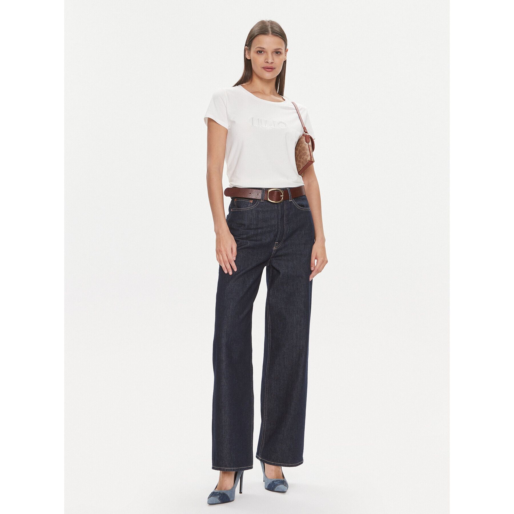 Liu Jo Sport Тишърт TA4136 JS003 Бял Regular Fit - Pepit.bg