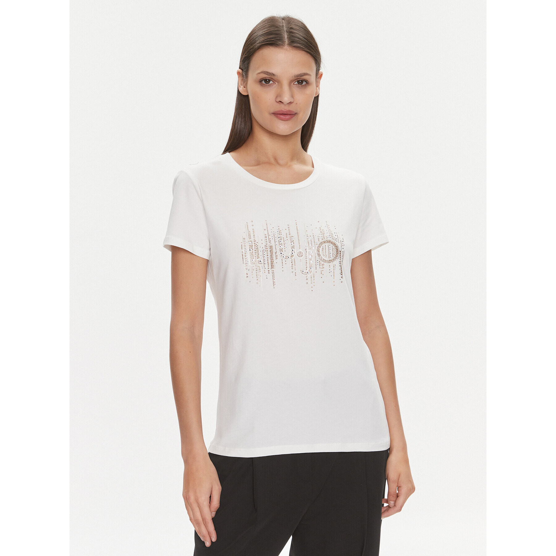 Liu Jo Sport Тишърт TA4246 JS003 Екрю Regular Fit - Pepit.bg