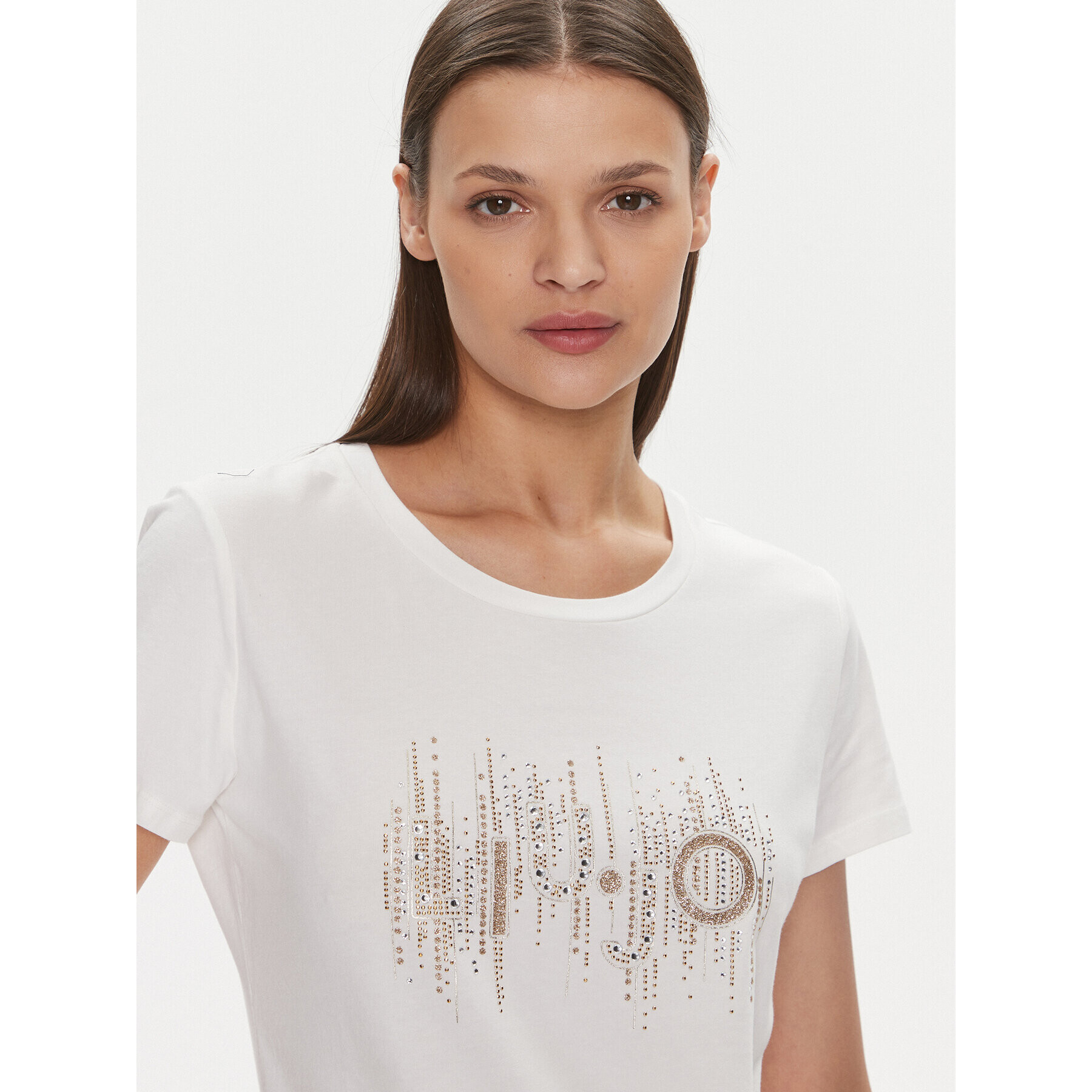 Liu Jo Sport Тишърт TA4246 JS003 Екрю Regular Fit - Pepit.bg