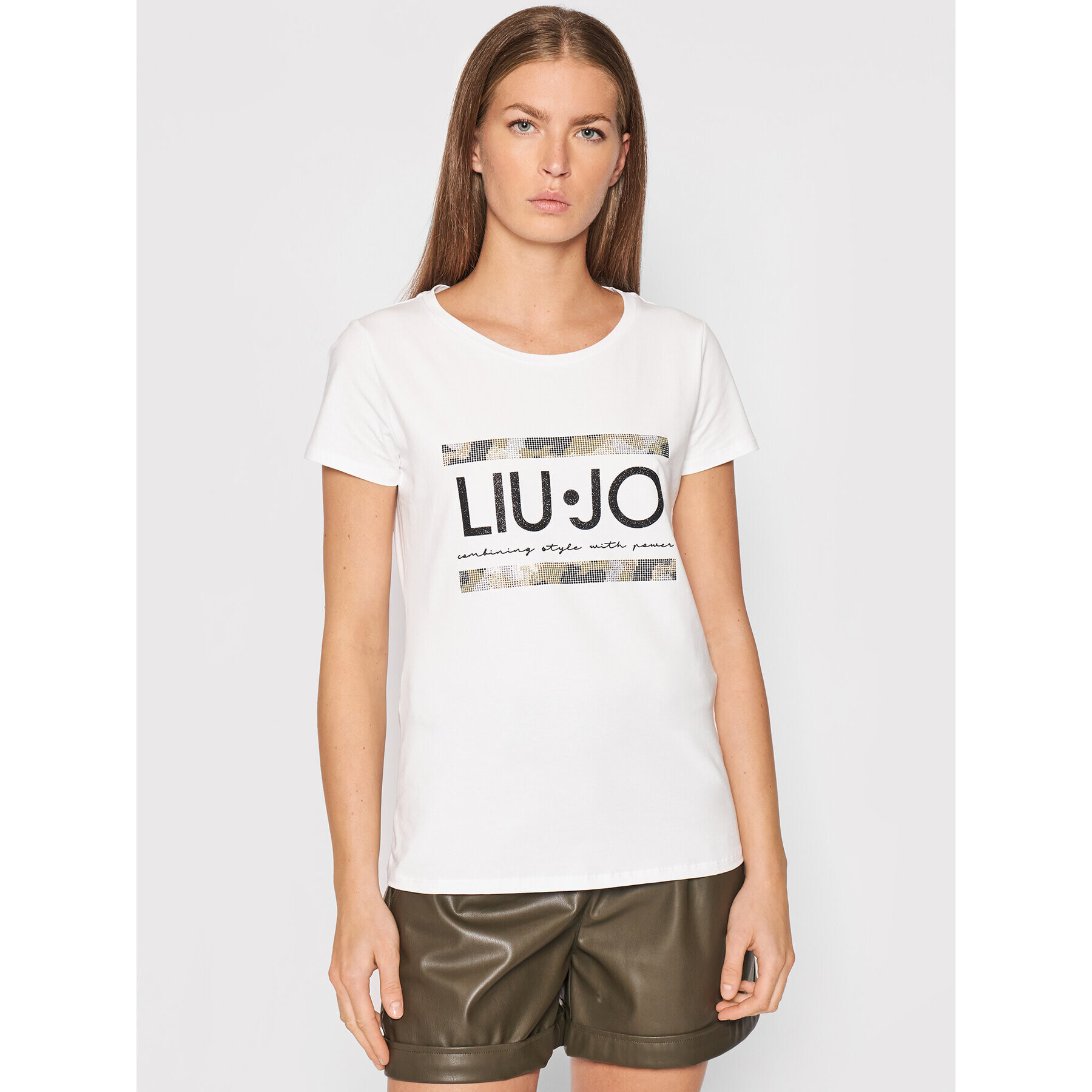 Liu Jo Sport Тишърт TF1219 J5972 Бял Regular Fit - Pepit.bg