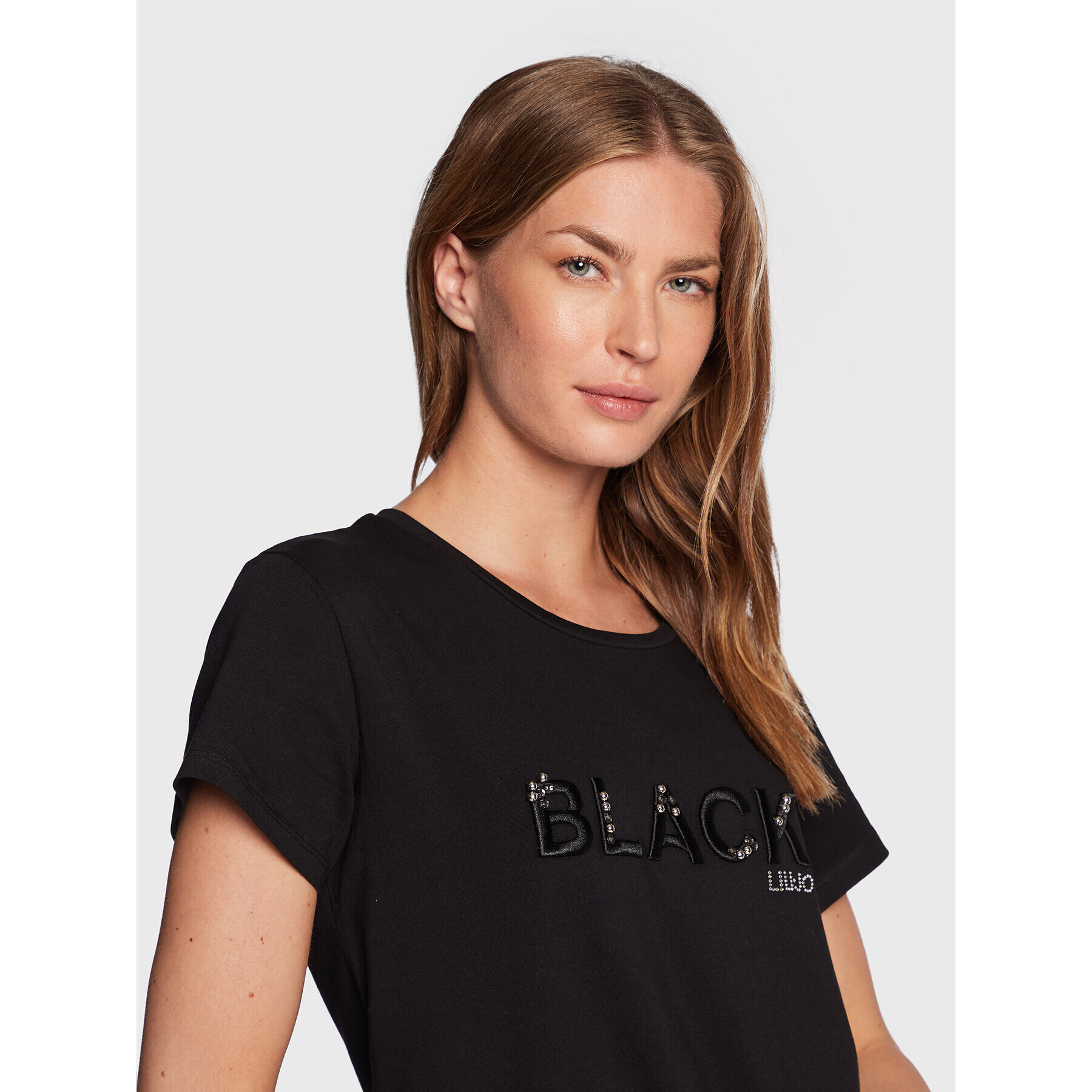 Liu Jo Sport Тишърт TF2166 J0088 Черен Regular Fit - Pepit.bg