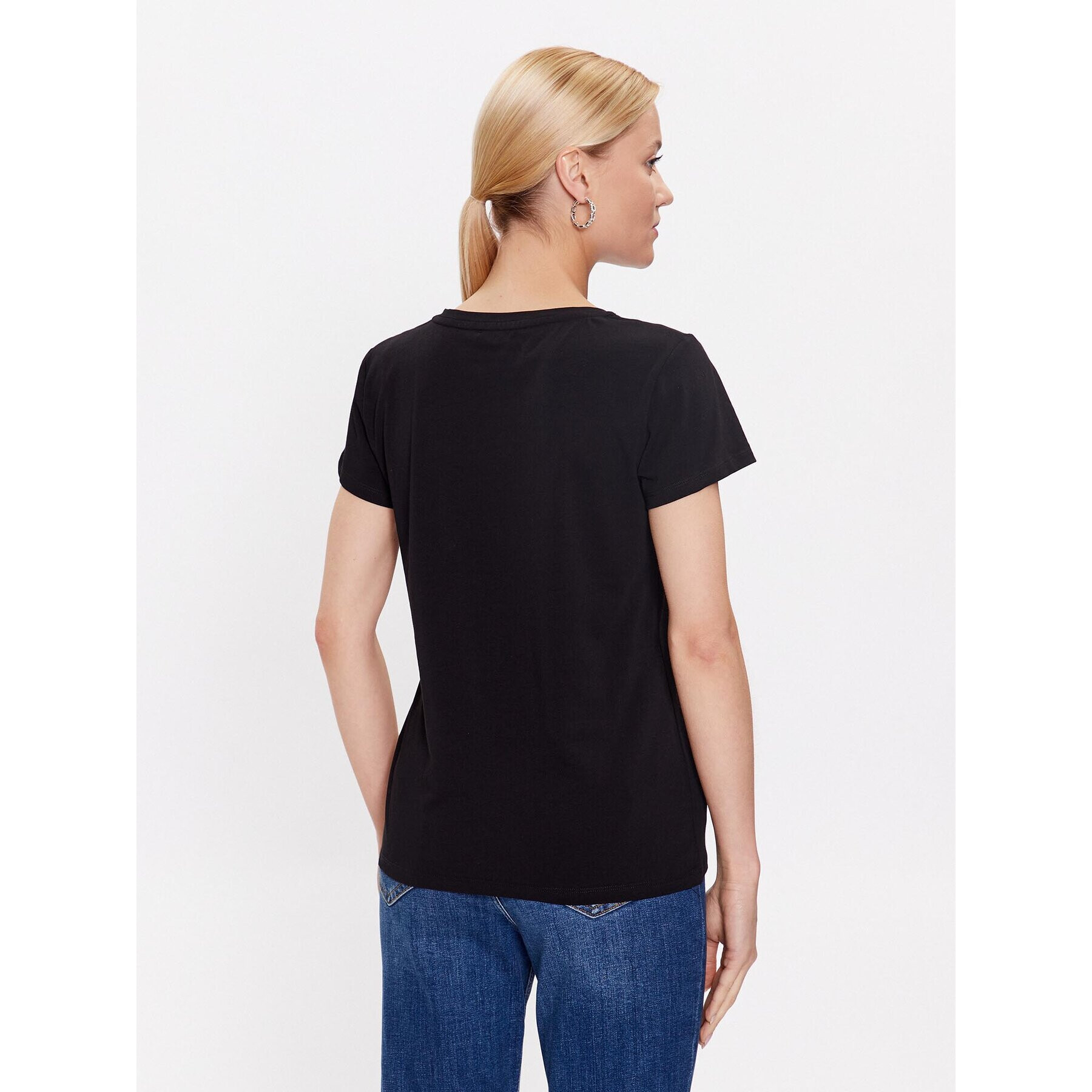 Liu Jo Sport Тишърт TF3084 J0088 Черен Regular Fit - Pepit.bg
