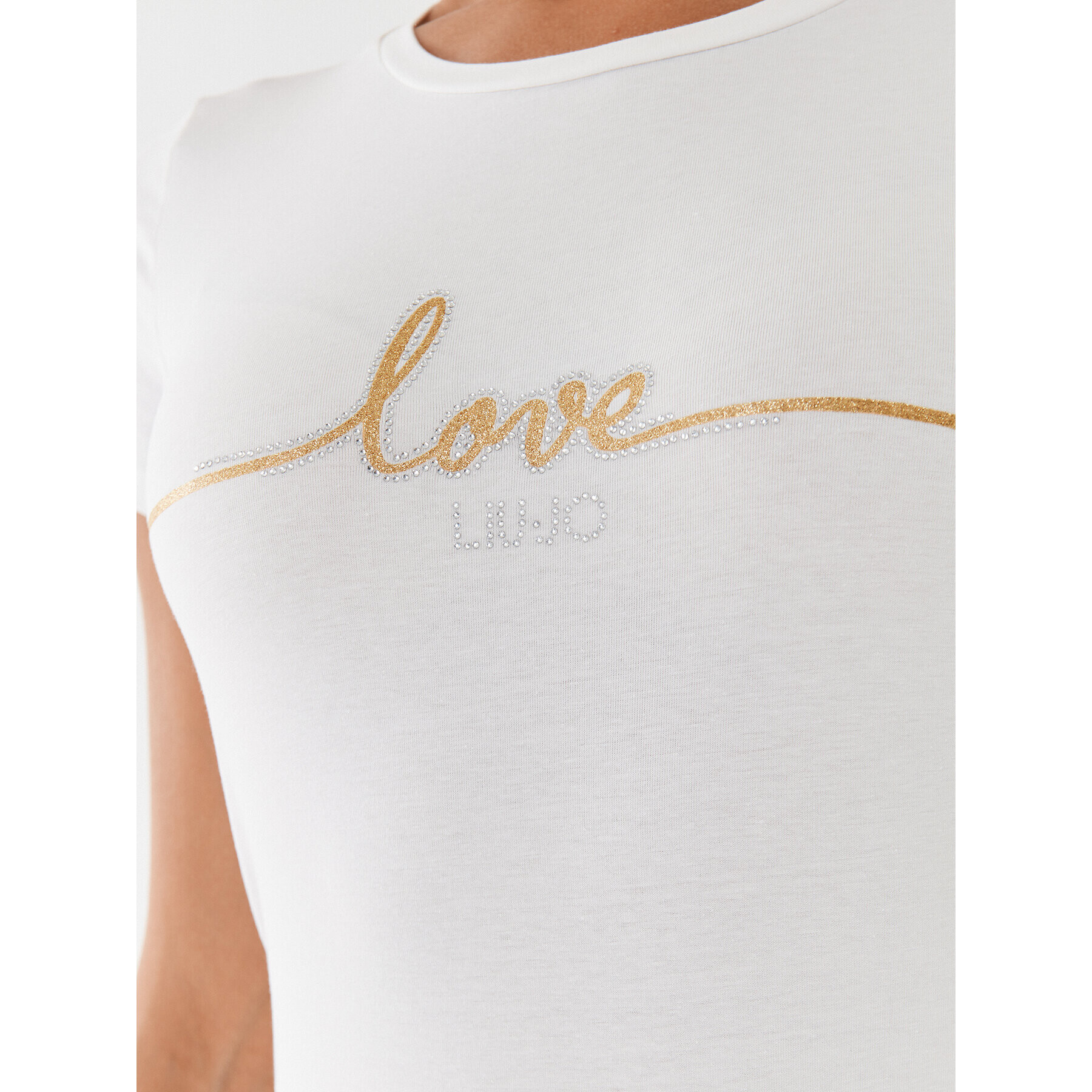 Liu Jo Sport Тишърт TF3295 JM088 Екрю Regular Fit - Pepit.bg