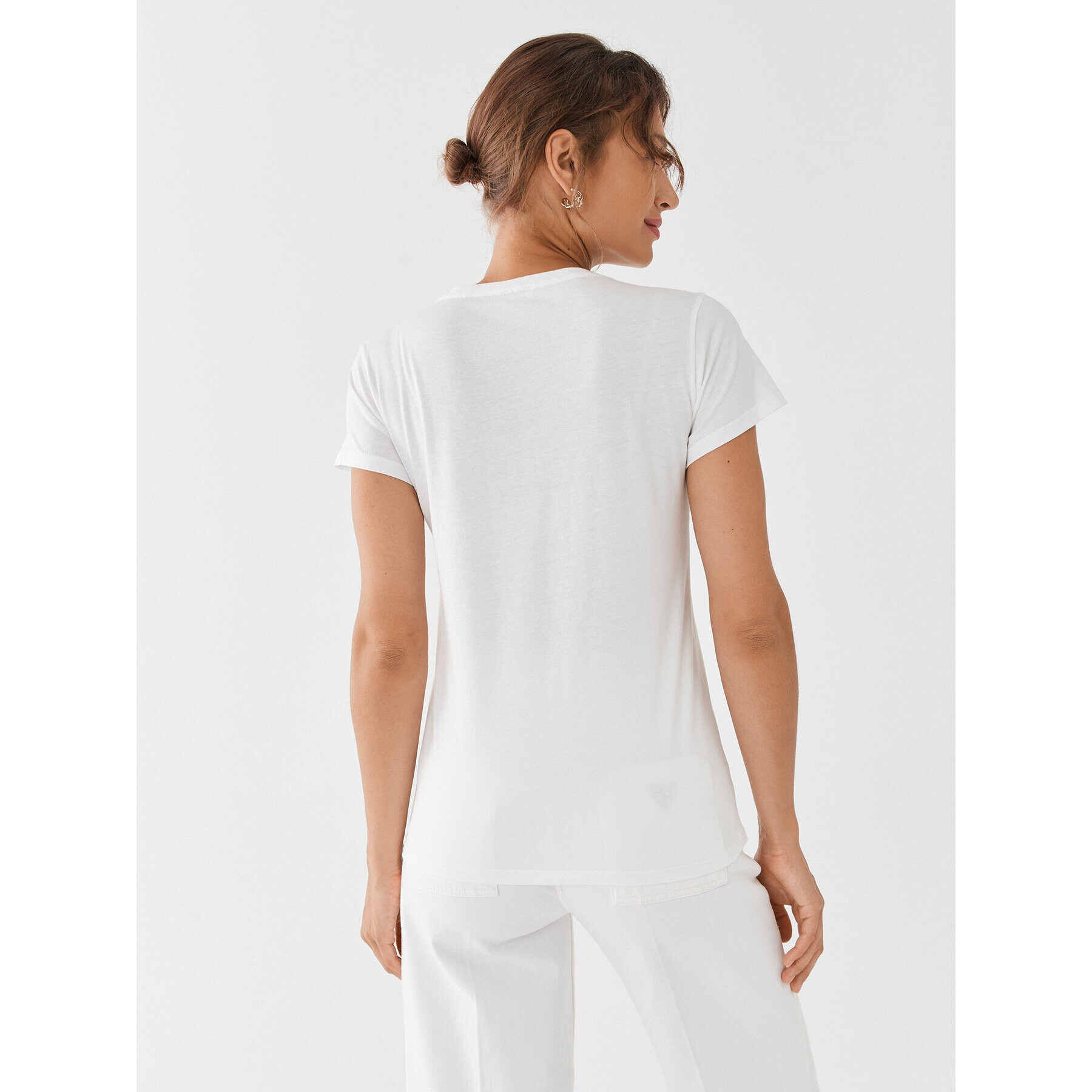 Liu Jo Sport Тишърт TF3297 J6040 Екрю Regular Fit - Pepit.bg