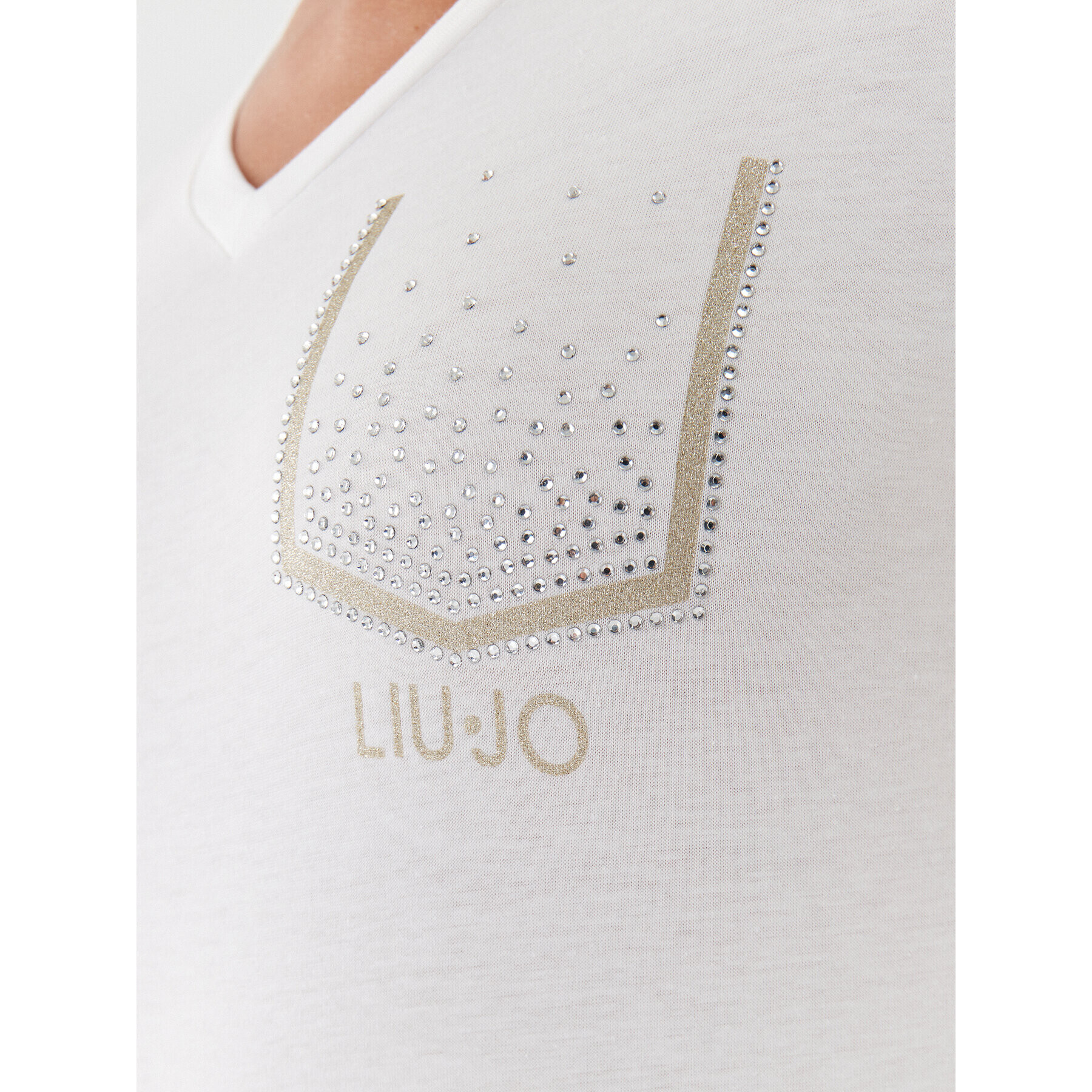 Liu Jo Sport Тишърт TF3297 J6040 Екрю Regular Fit - Pepit.bg