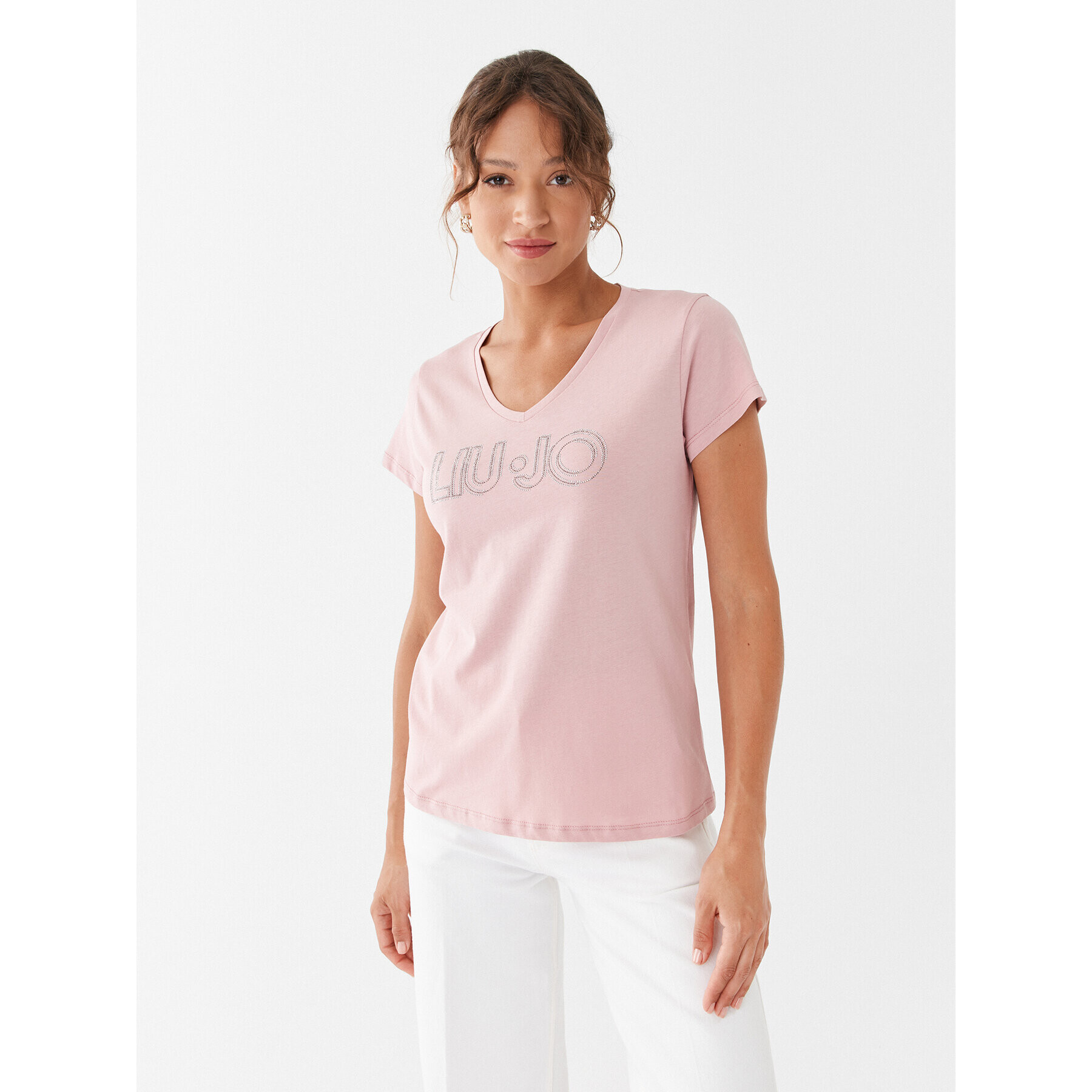 Liu Jo Sport Тишърт TF3297 J6040 Розов Regular Fit - Pepit.bg