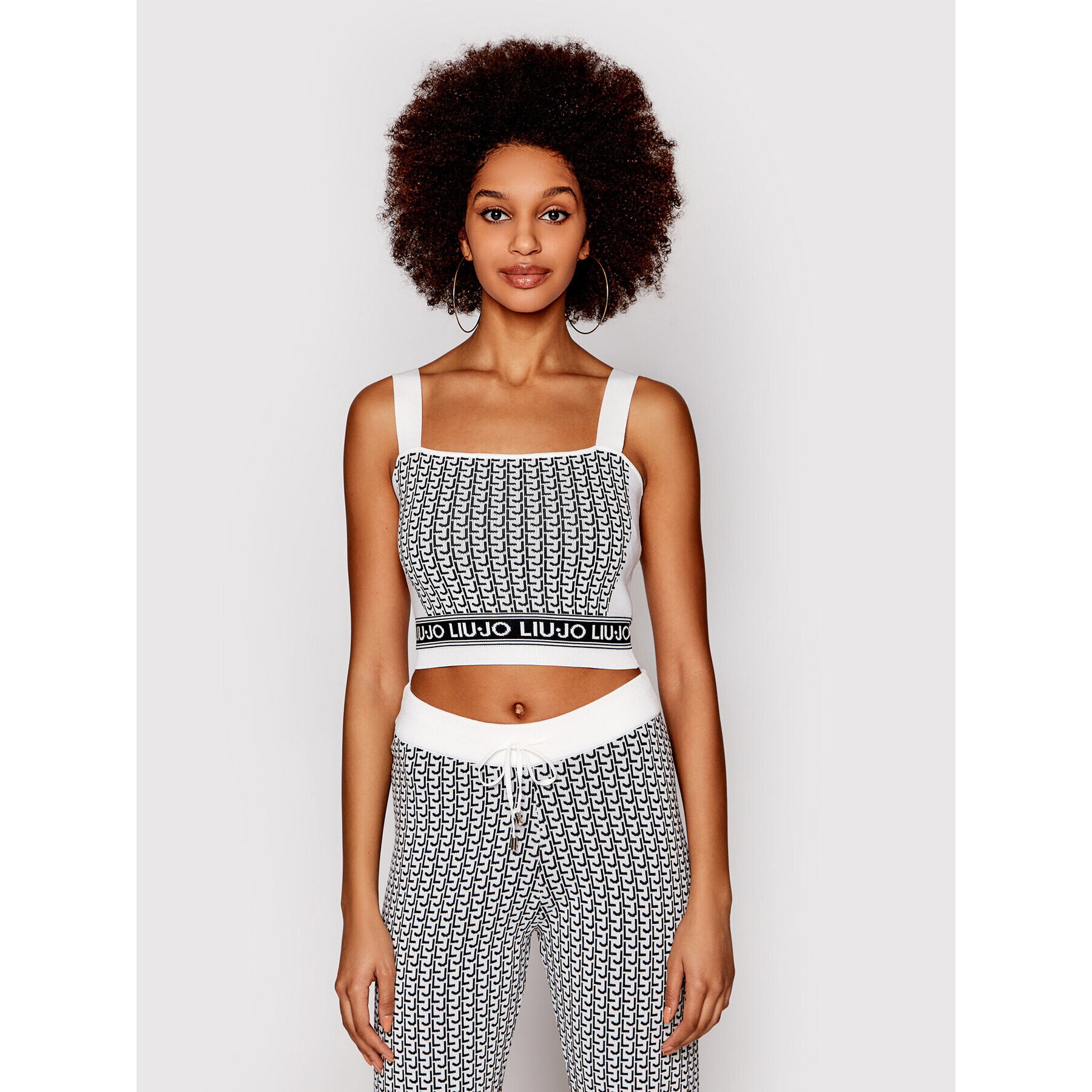Liu Jo Sport топ TA2104 MA16M Бял Regular Fit - Pepit.bg